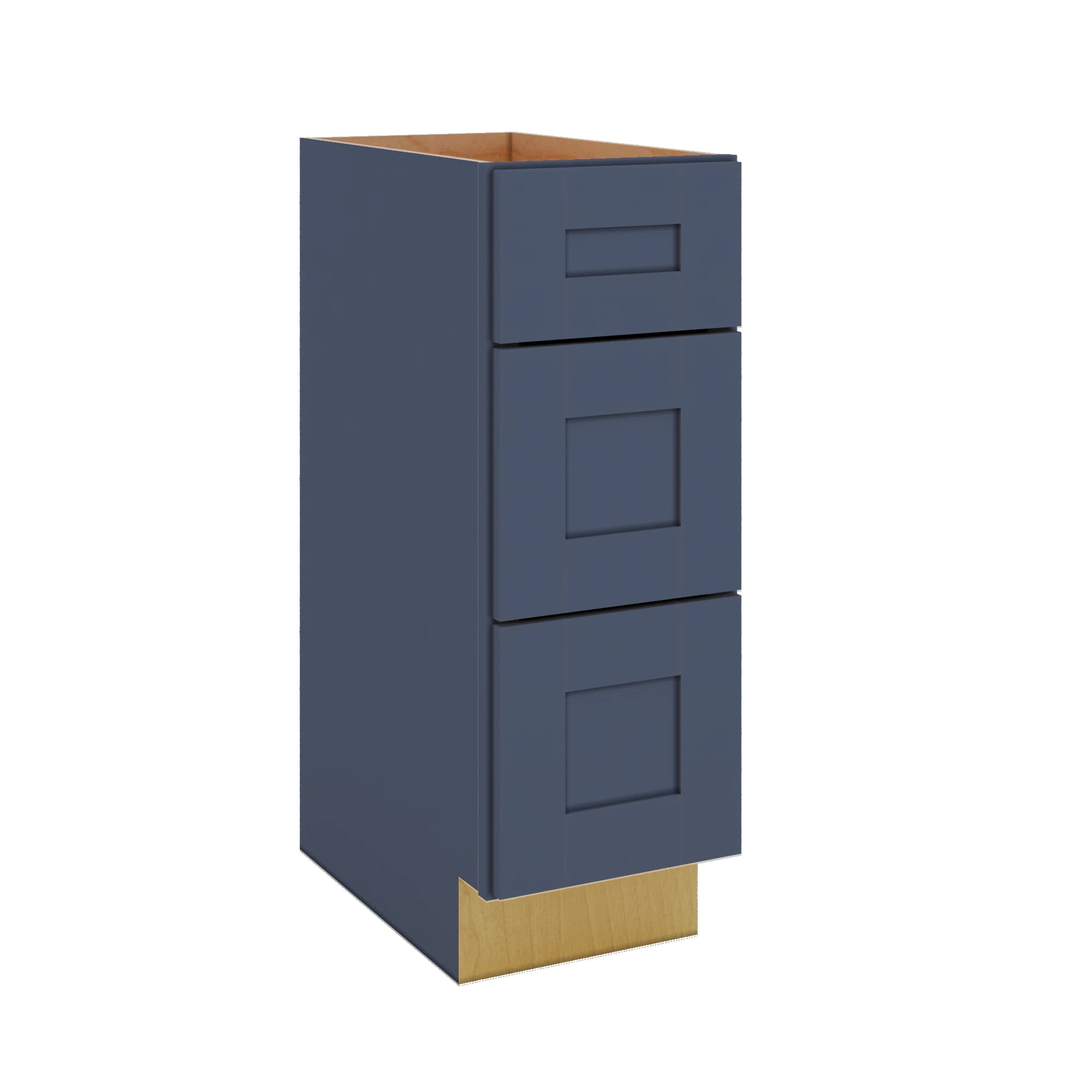 Modernform Cabinet Signature Blue 12" W X 34 1/2" H X 21" D Vanity Base with 3 Drawers