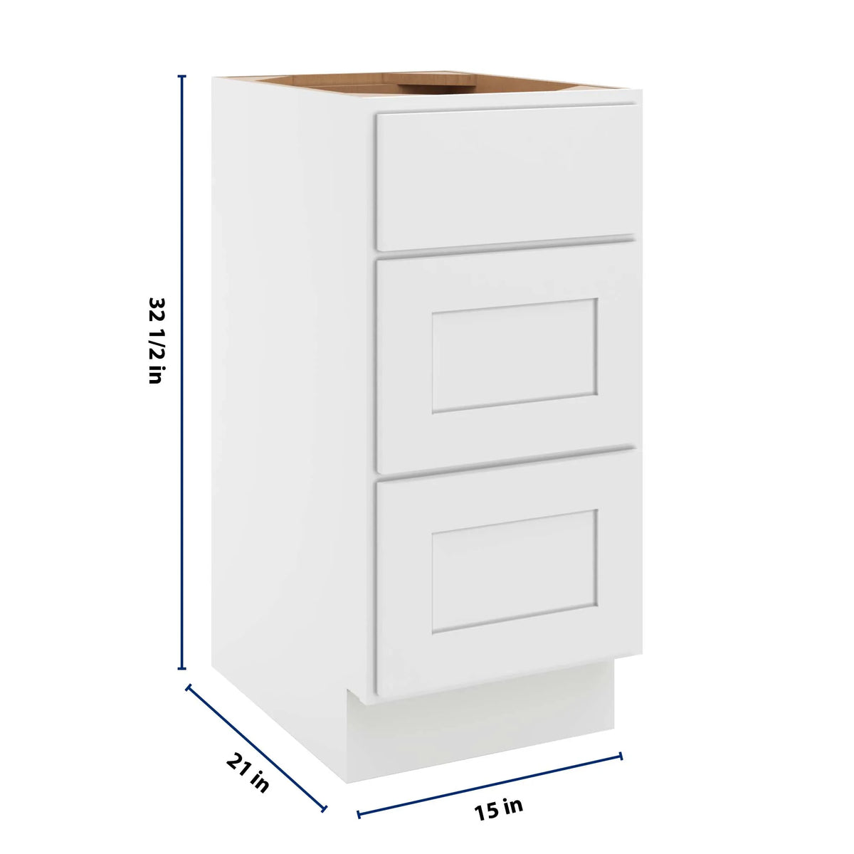 cnc luxor white 15 w vanity drawer base cabinet handicap accessible