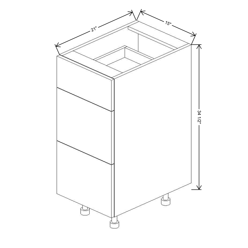 Fabuwood Illume Catalina Muratti 4 15"W 3 Drawer Base