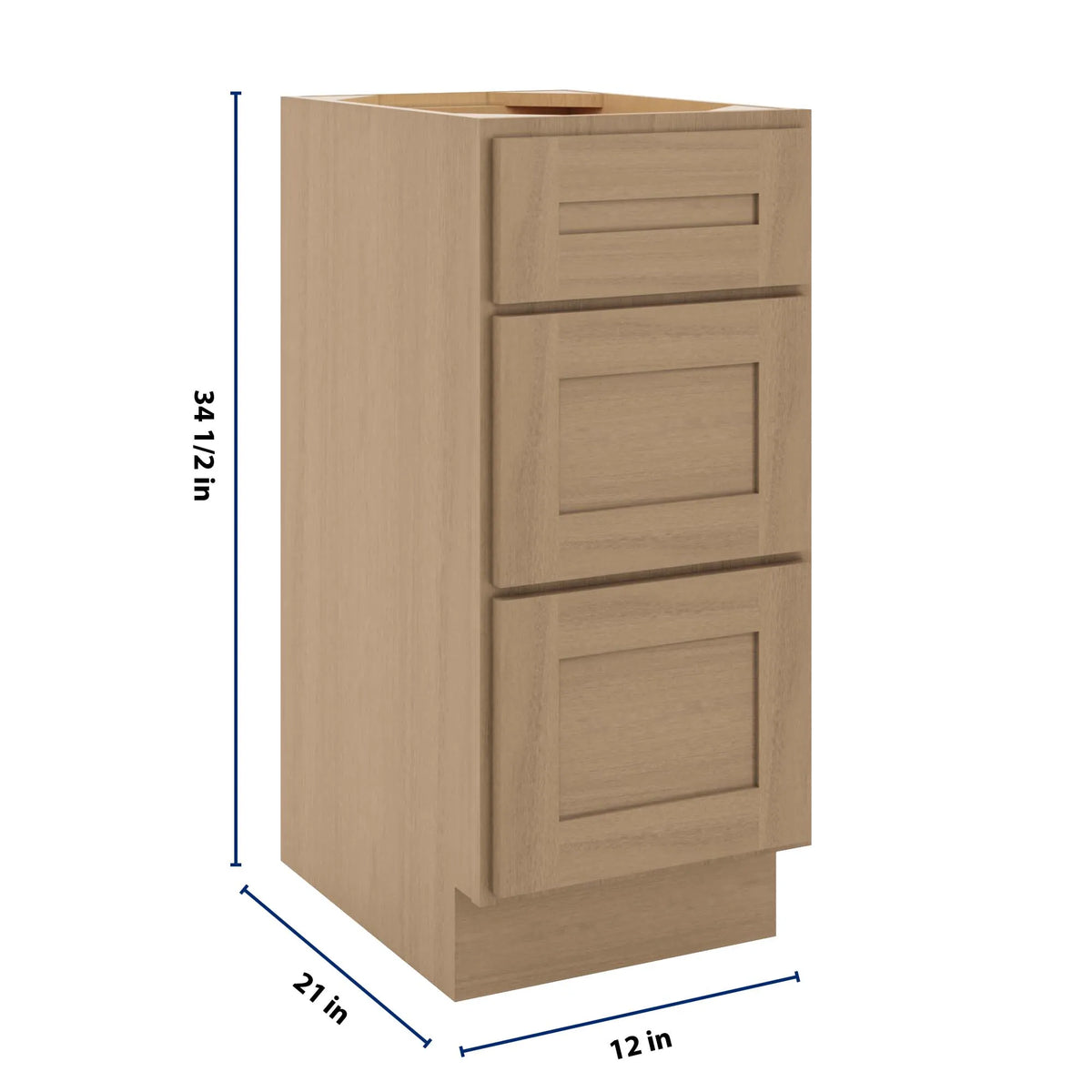 CNC Luxor 5-Piece Harvest 15" W Vanity Drawer Base Cabinet