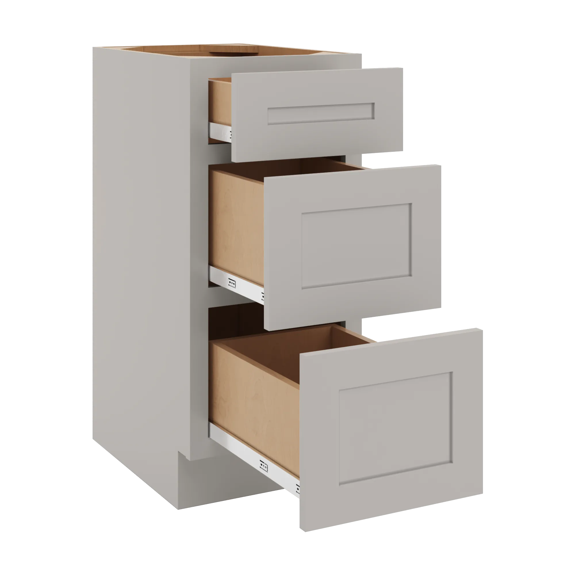 cnc luxor 5 piece misty grey 15 w vanity drawer base cabinet