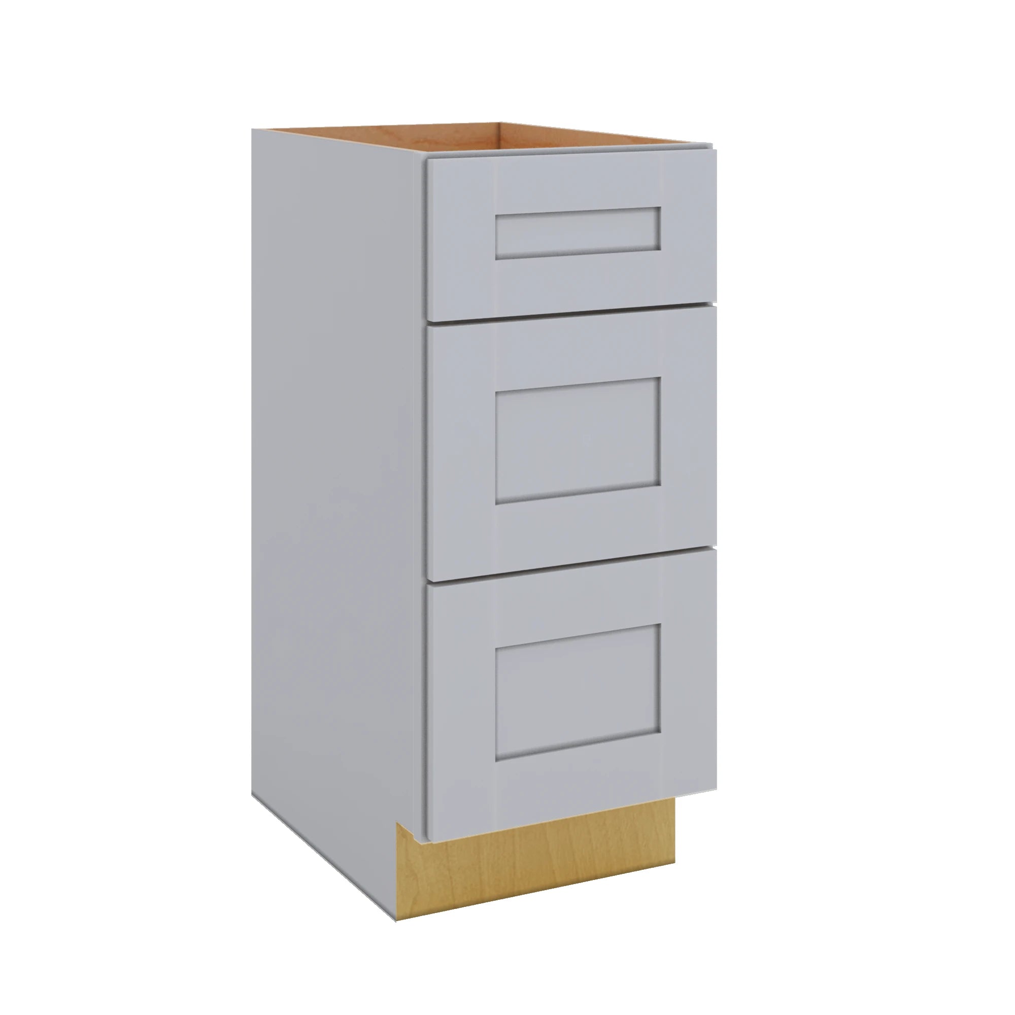 Modernform Cabinet Grey Shaker 15" W X 34 1/2" H X 21" D Vanity Base with 3 Drawers
