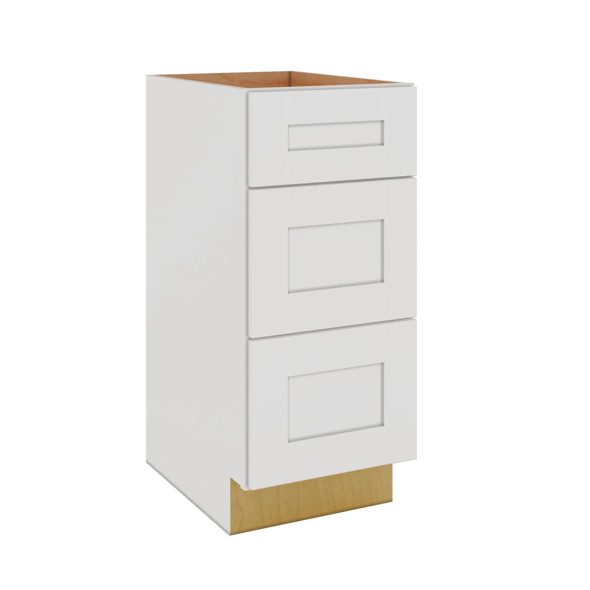 Modernform Cabinet White Shaker 15" W X 34 1/2" H X 21" D Vanity Base with 3 Drawers