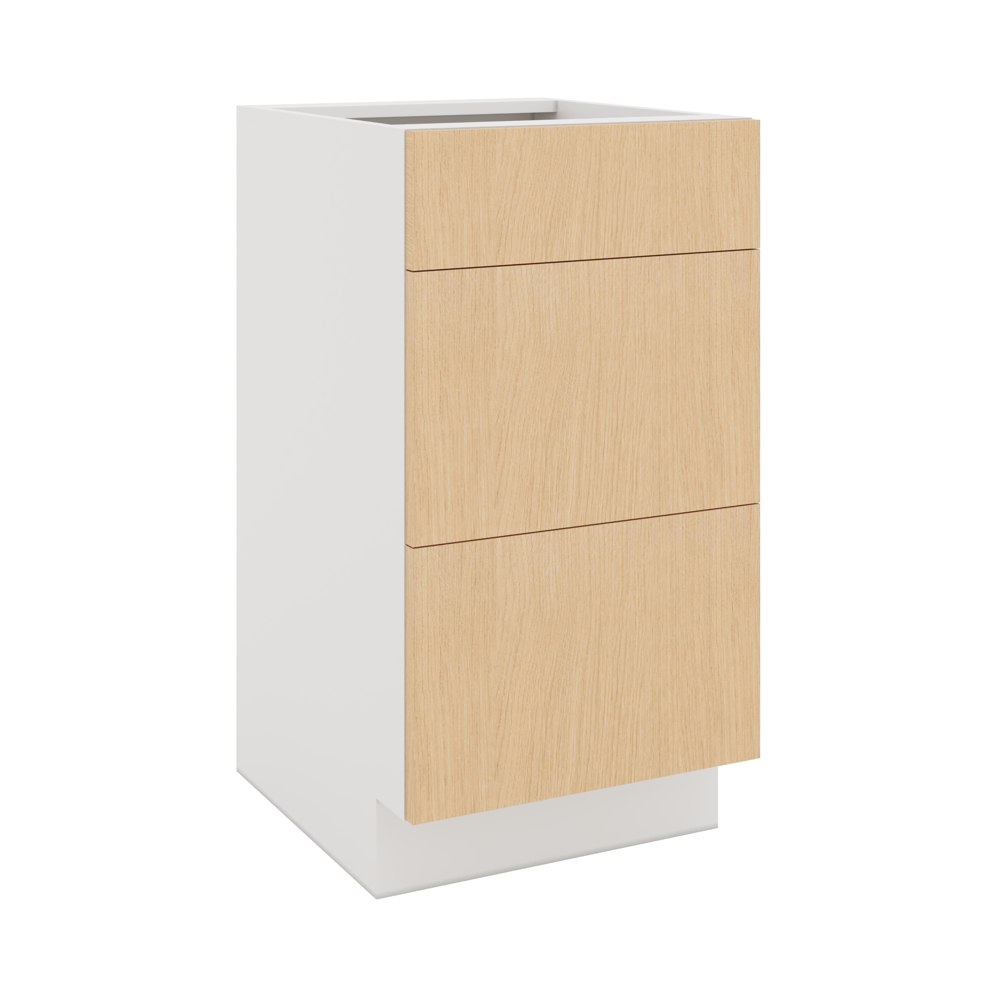 Modernform Cabinet Natural Oak 18" W X 34 1/2" H X 21" D Vanity Base with 3 Drawers