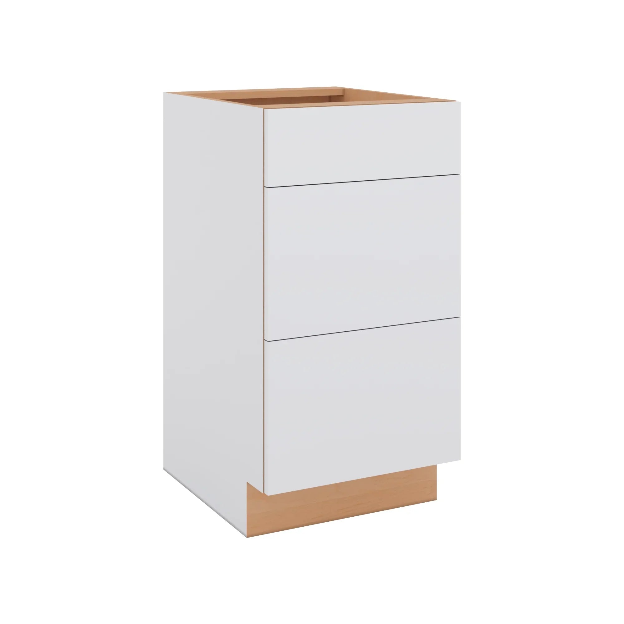 Modernform Cabinet Matte White 18" W X 34 1/2" H X 21" D Vanity Base with 3 Drawers