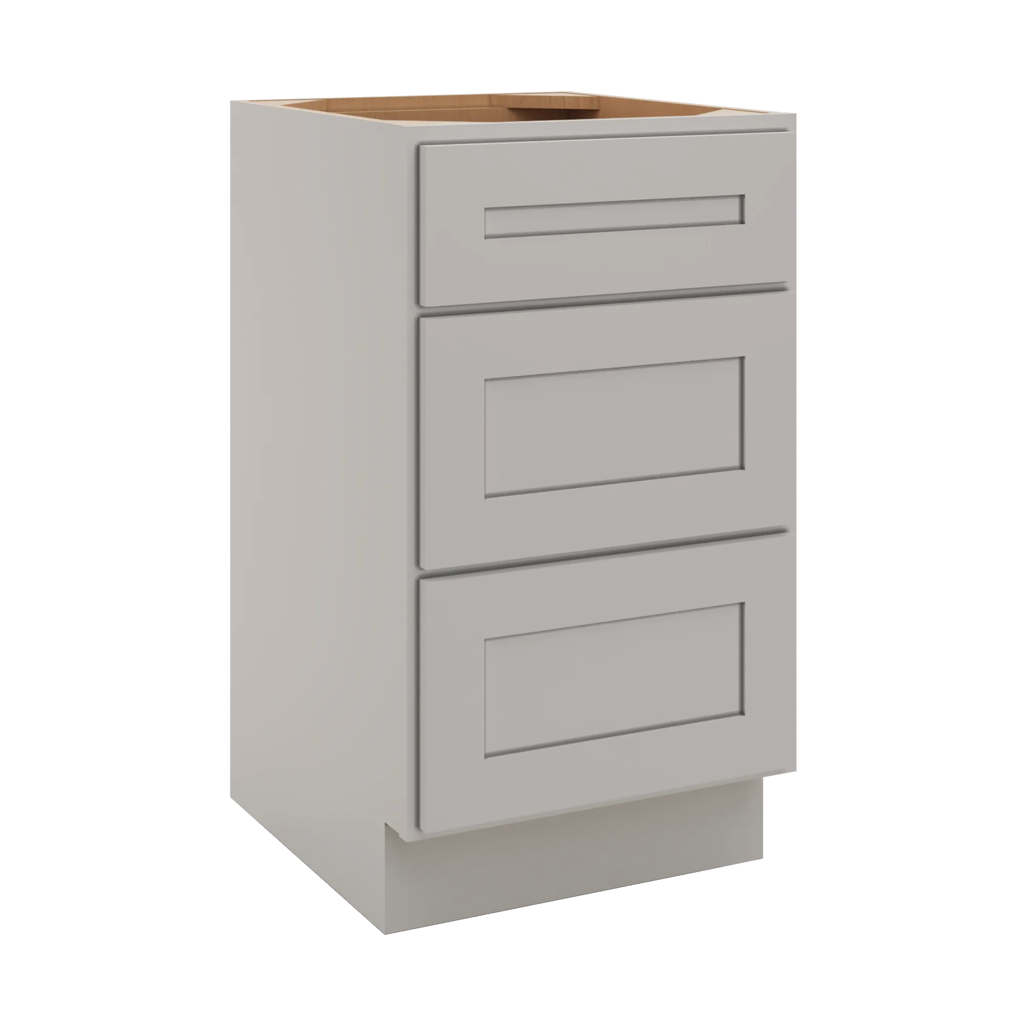 CNC Luxor 5-Piece Misty Grey 18" W Vanity Drawer Base Cabinet - Handicap Accessible