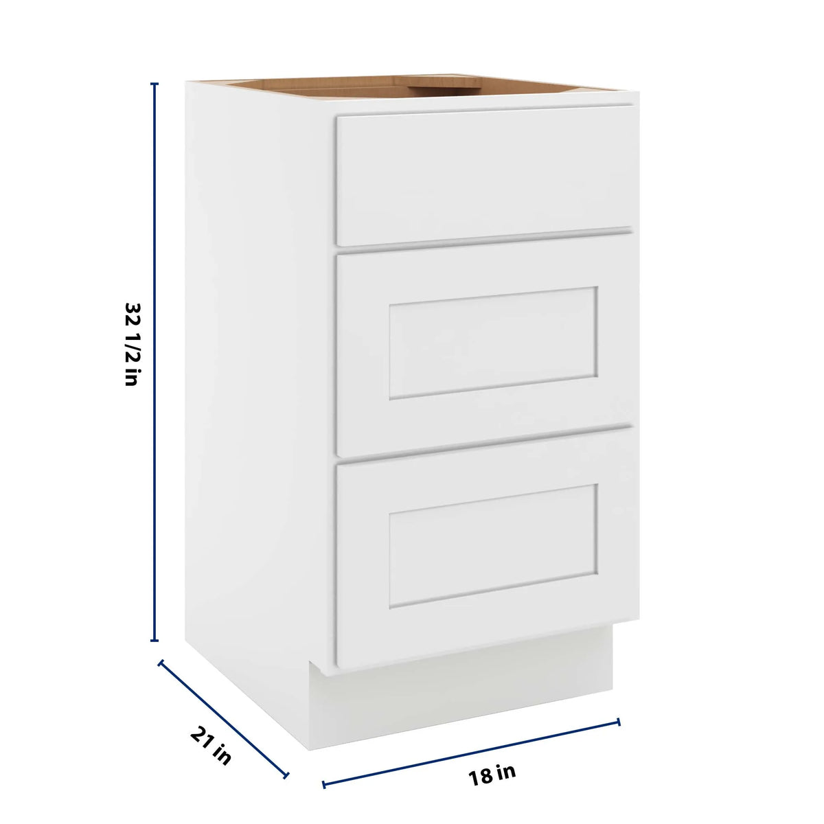 cnc luxor white 18 w vanity drawer base cabinet handicap accessible