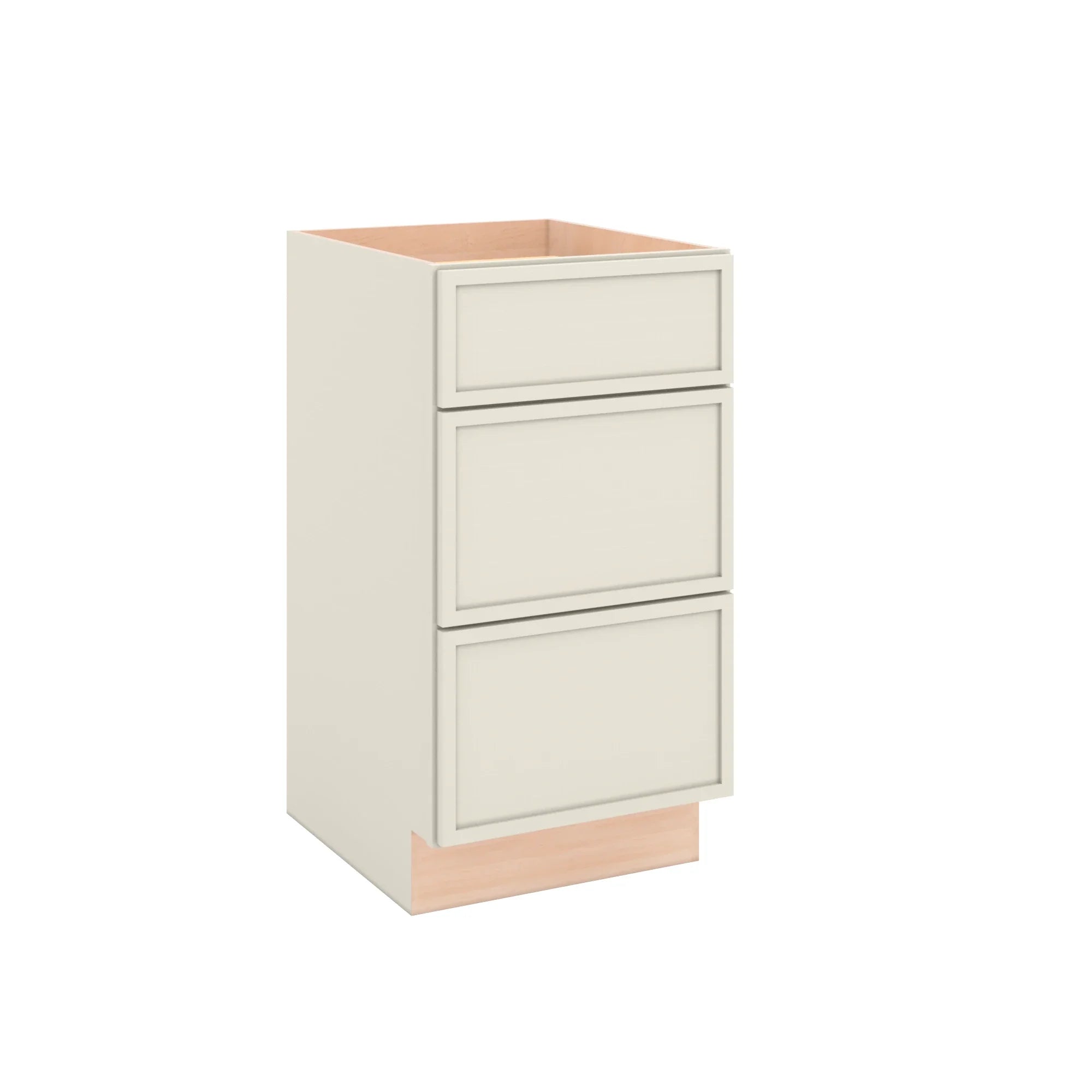 Modernform Cabinet Slim Dove White 18" W X 34 1/2" H X 21" D Vanity Base with 3 Drawers