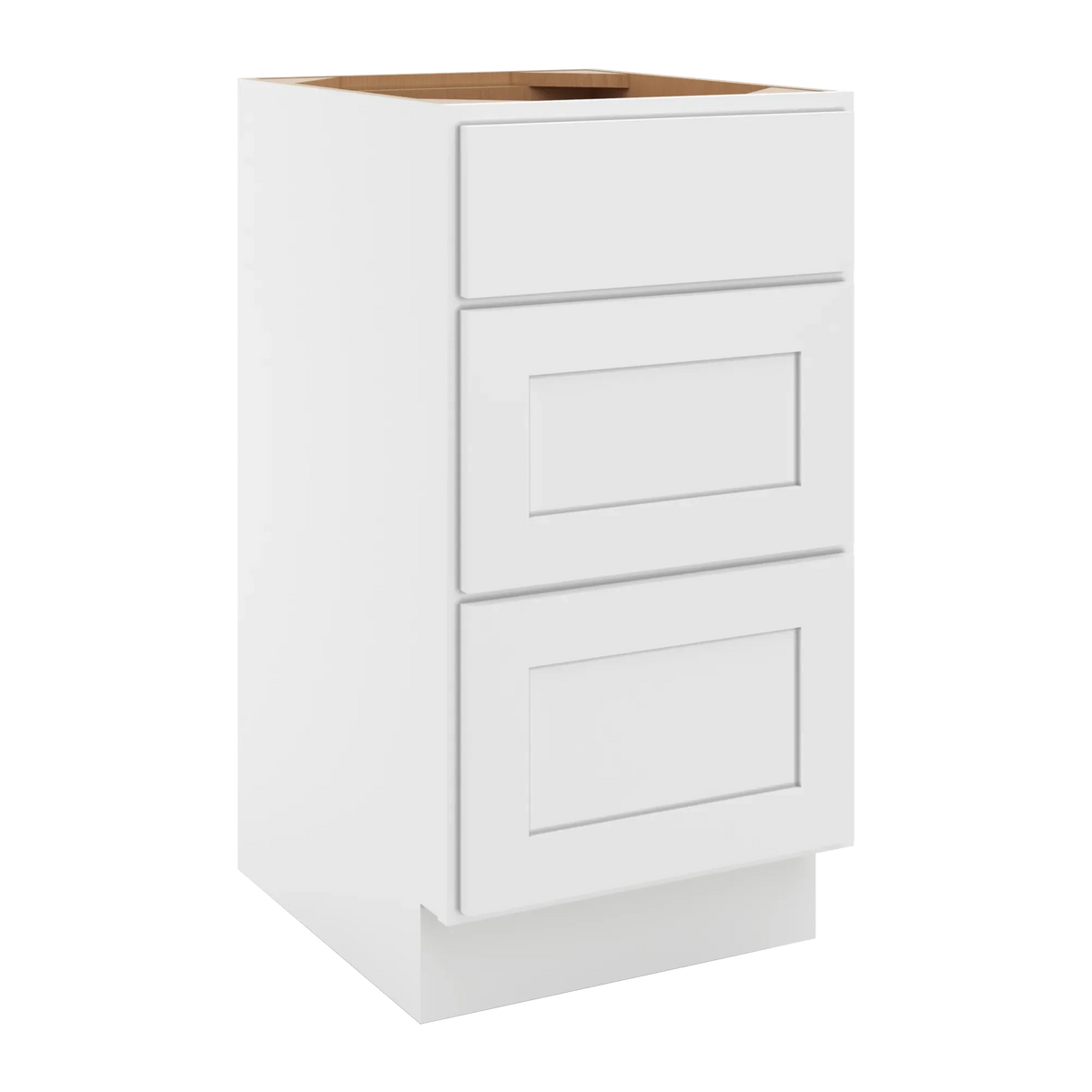 cnc luxor white 18 w vanity drawer base cabinet