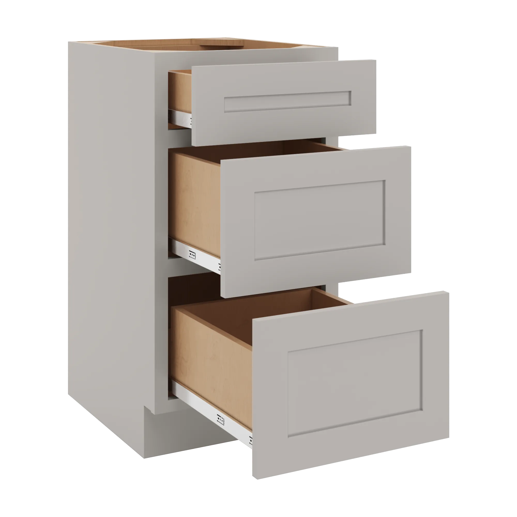 cnc luxor 5 piece misty grey 18 w vanity drawer base cabinet