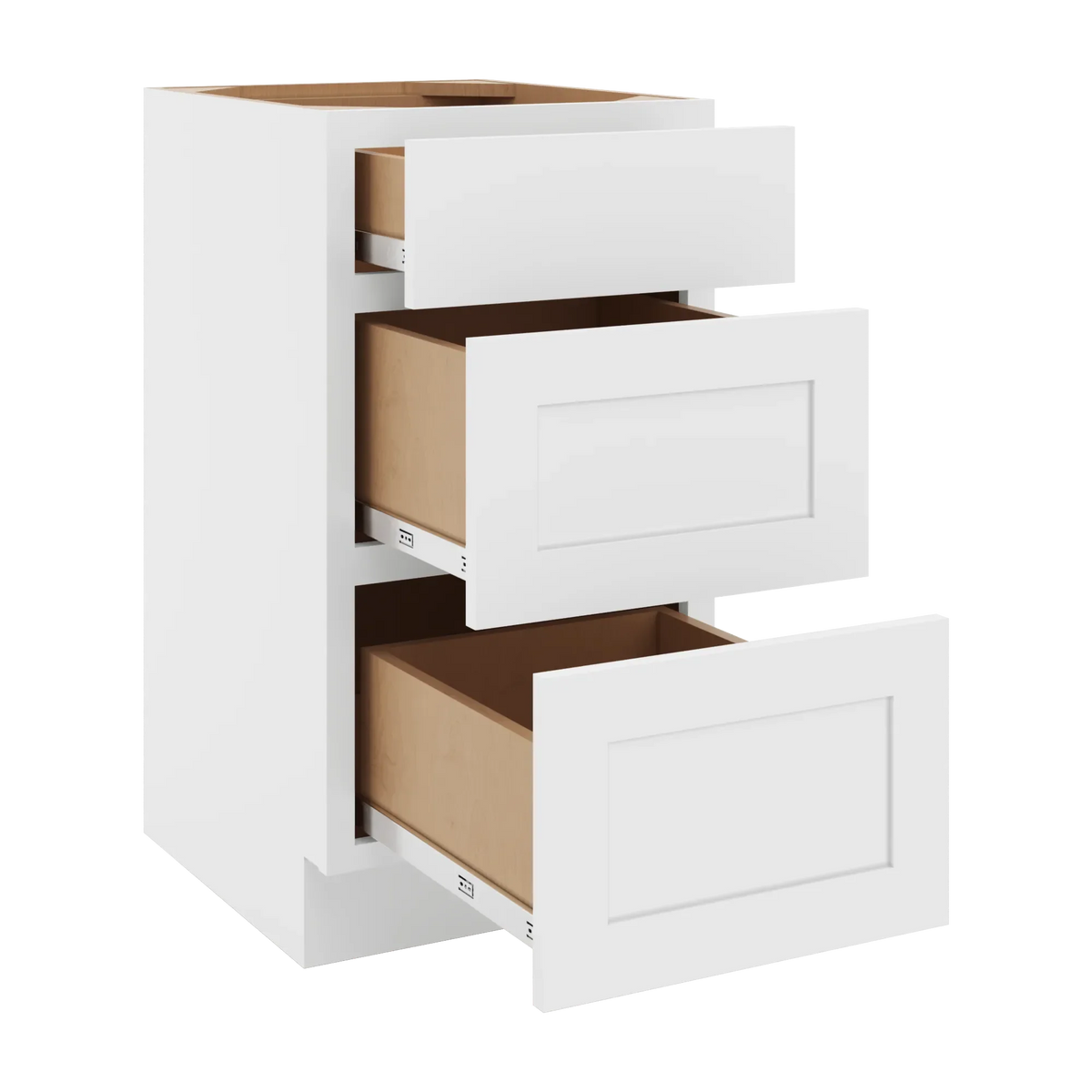 cnc luxor white 18 w vanity drawer base cabinet