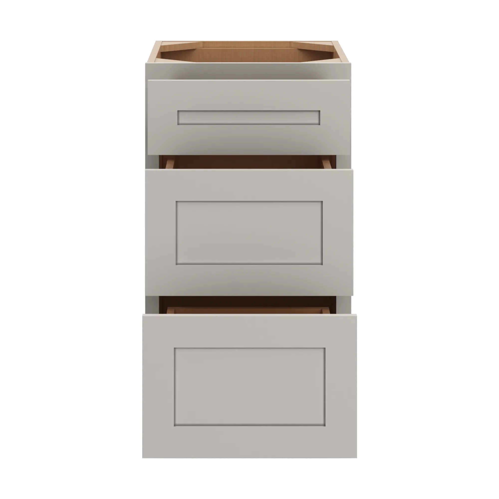 cnc luxor 5 piece misty grey 18 w vanity drawer base cabinet