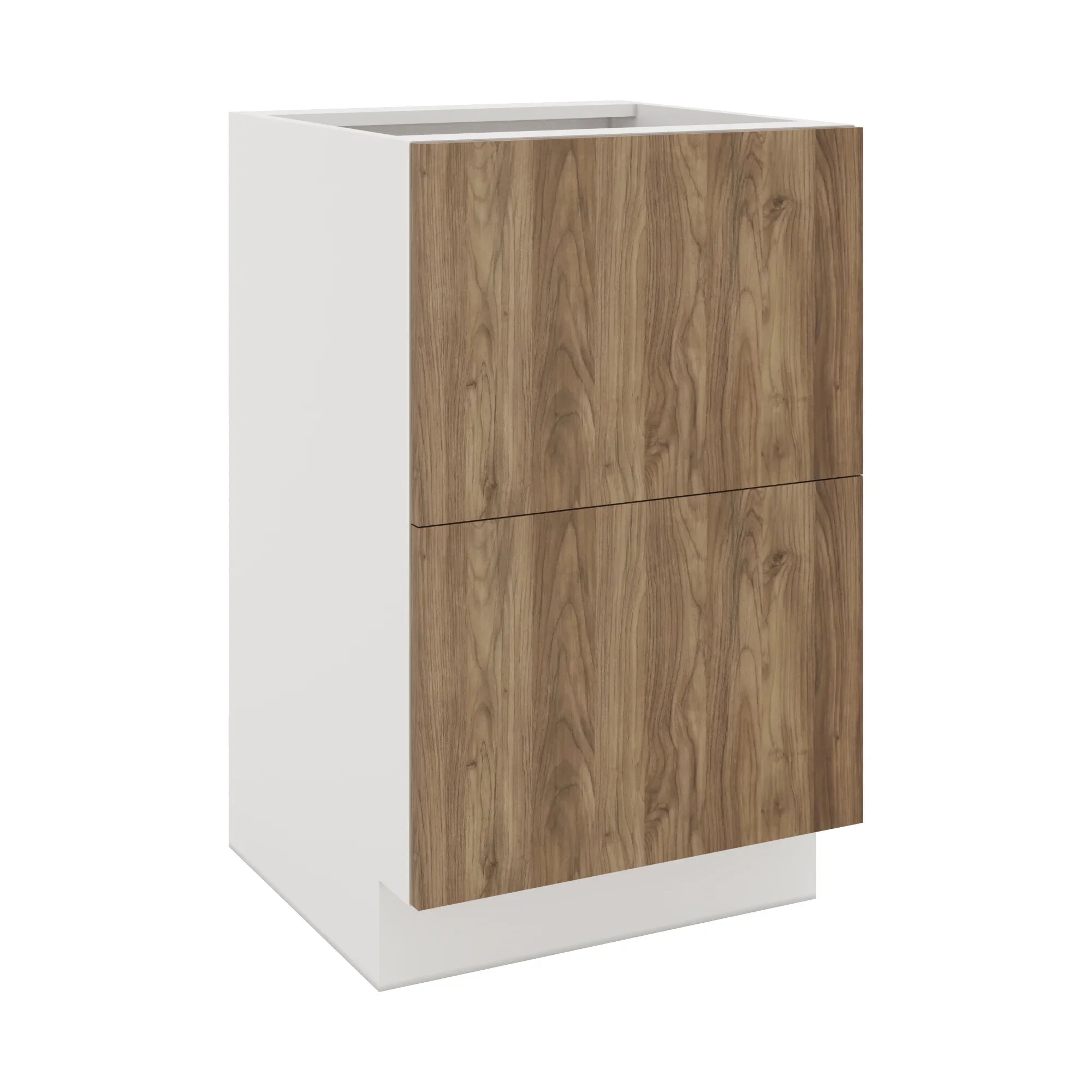 Modernform Cabinet Walnut 21" W X 34 1/2" H X 21" D Vanity Base with 2 Drawers