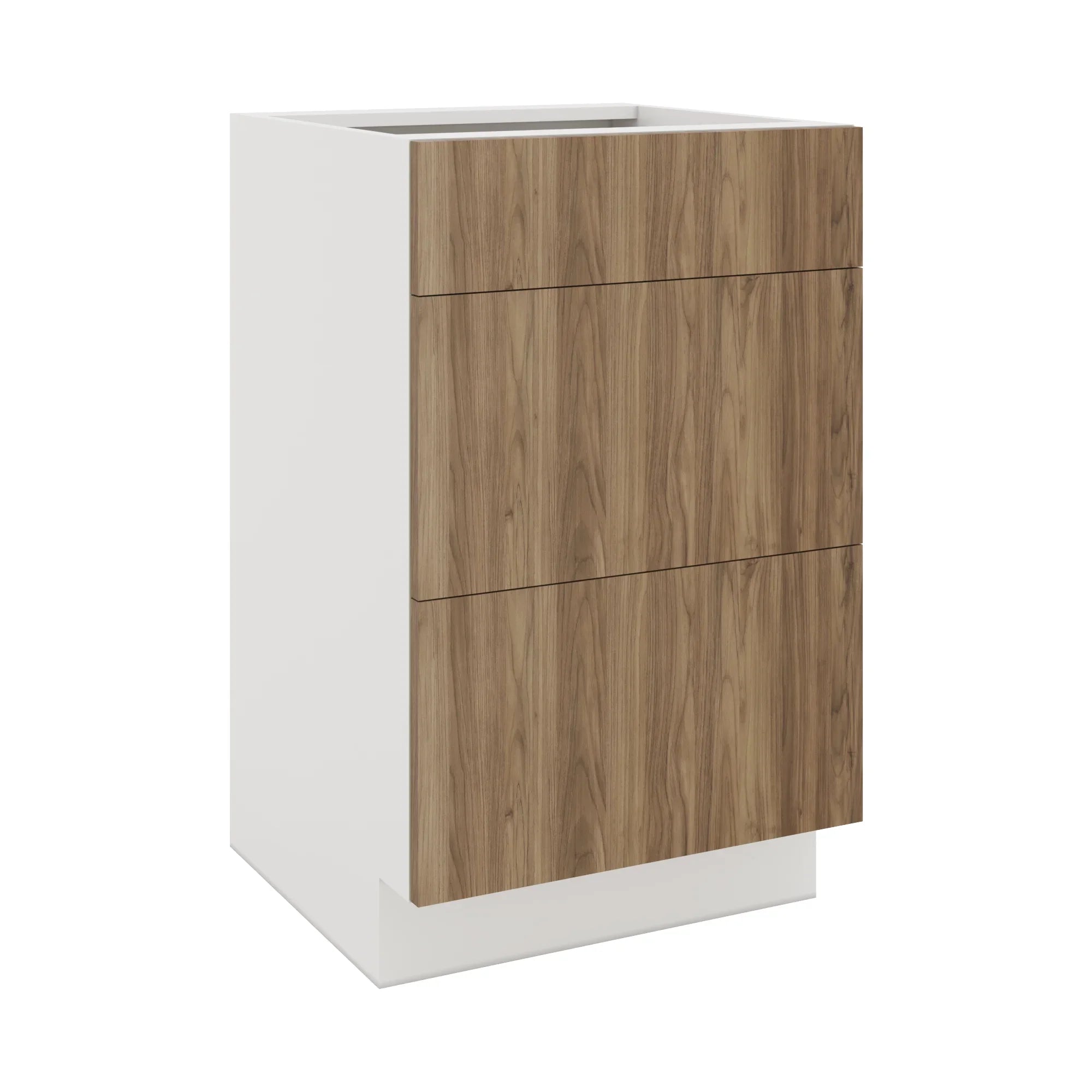 Modernform Cabinet Walnut 21" W X 34 1/2" H X 21" D Vanity Base with 3 Drawers