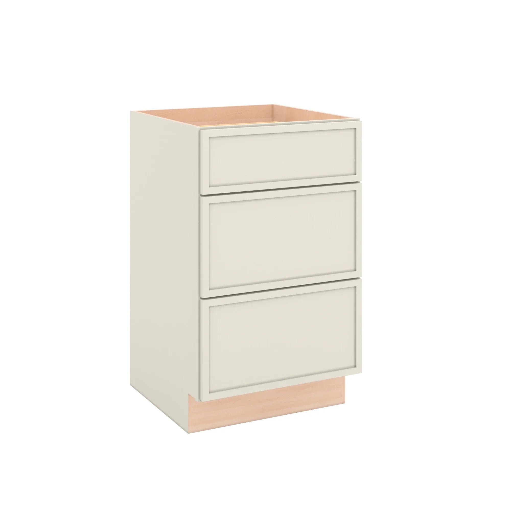 Modernform Cabinet Slim Dove White 21" W X 34 1/2" H X 21" D Vanity Base with 3 Drawers