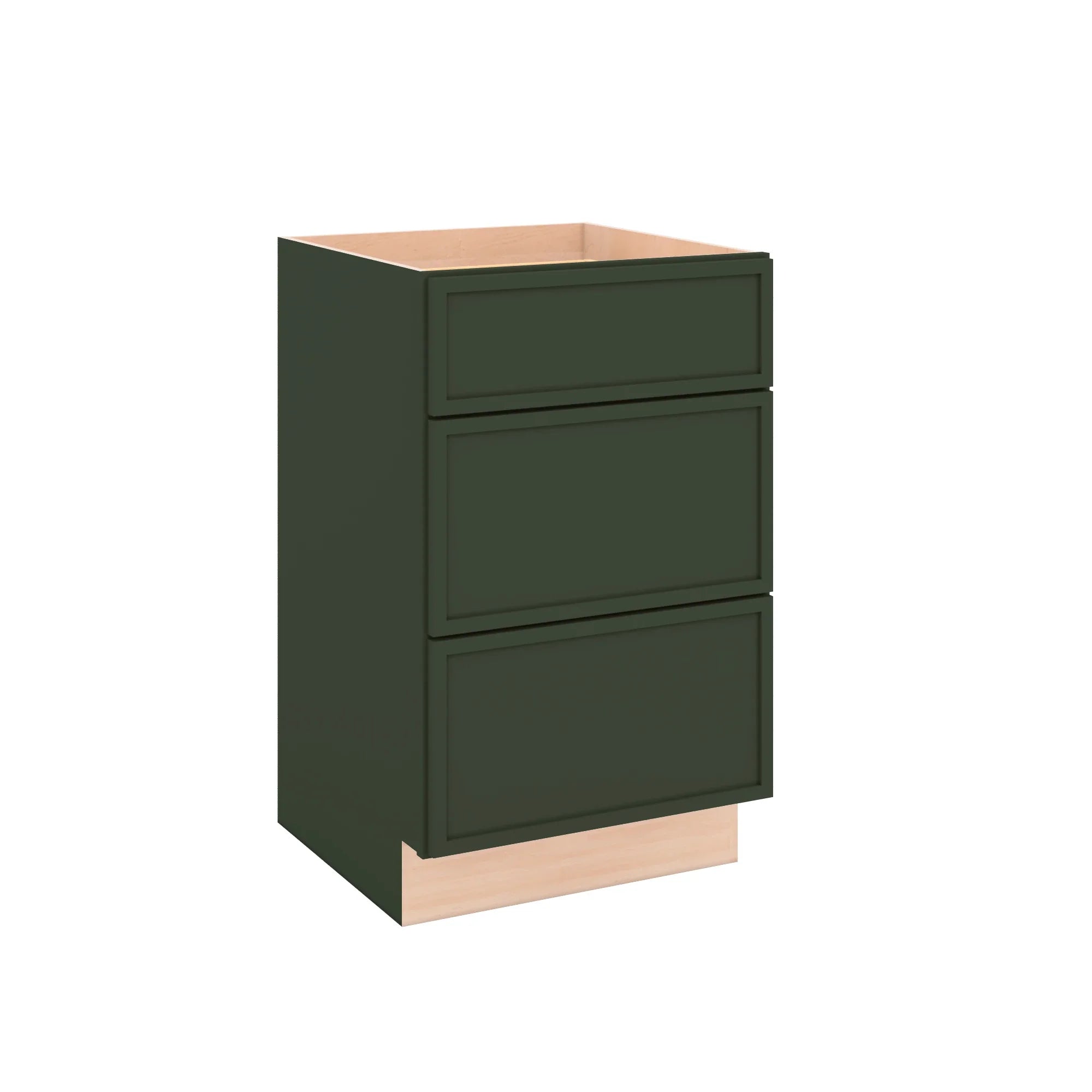 Modernform Cabinet Slim Sage Green 21" W X 34 1/2" H X 21" D Vanity Base with 3 Drawers