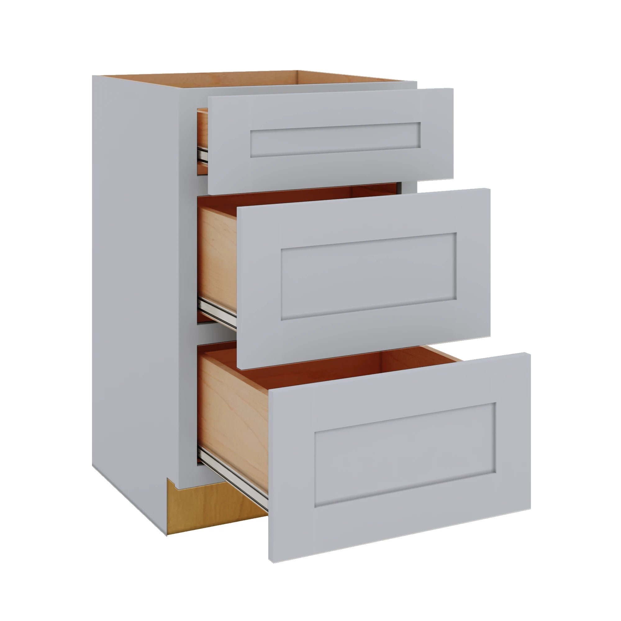 Modernform Cabinet Grey Shaker 21" W X 34 1/2" H X 21" D Vanity Base with 3 Drawers