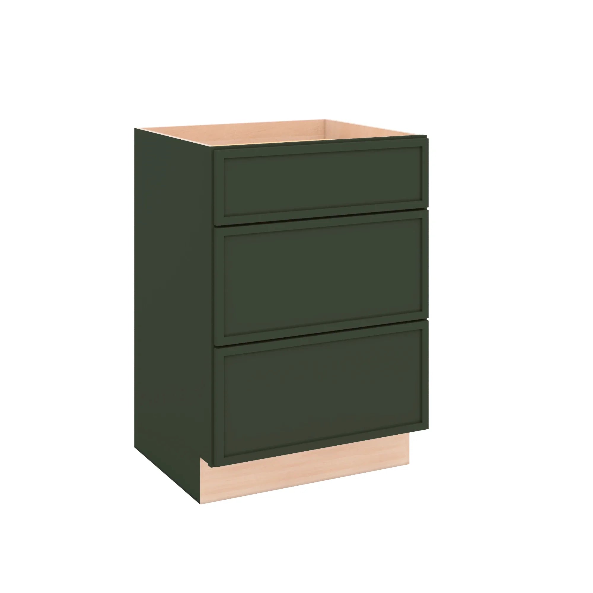 Modernform Cabinet Slim Sage Green 24" W X 34 1/2" H X 21" D Vanity Base with 3 Drawers