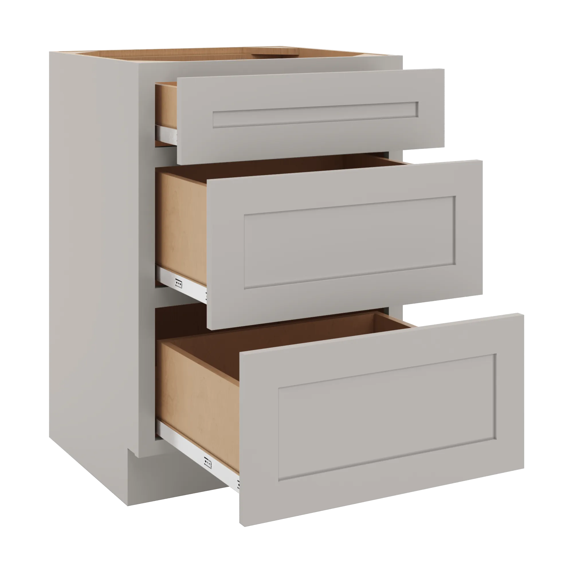 cnc luxor 5 piece misty grey 24 w vanity drawer base cabinet