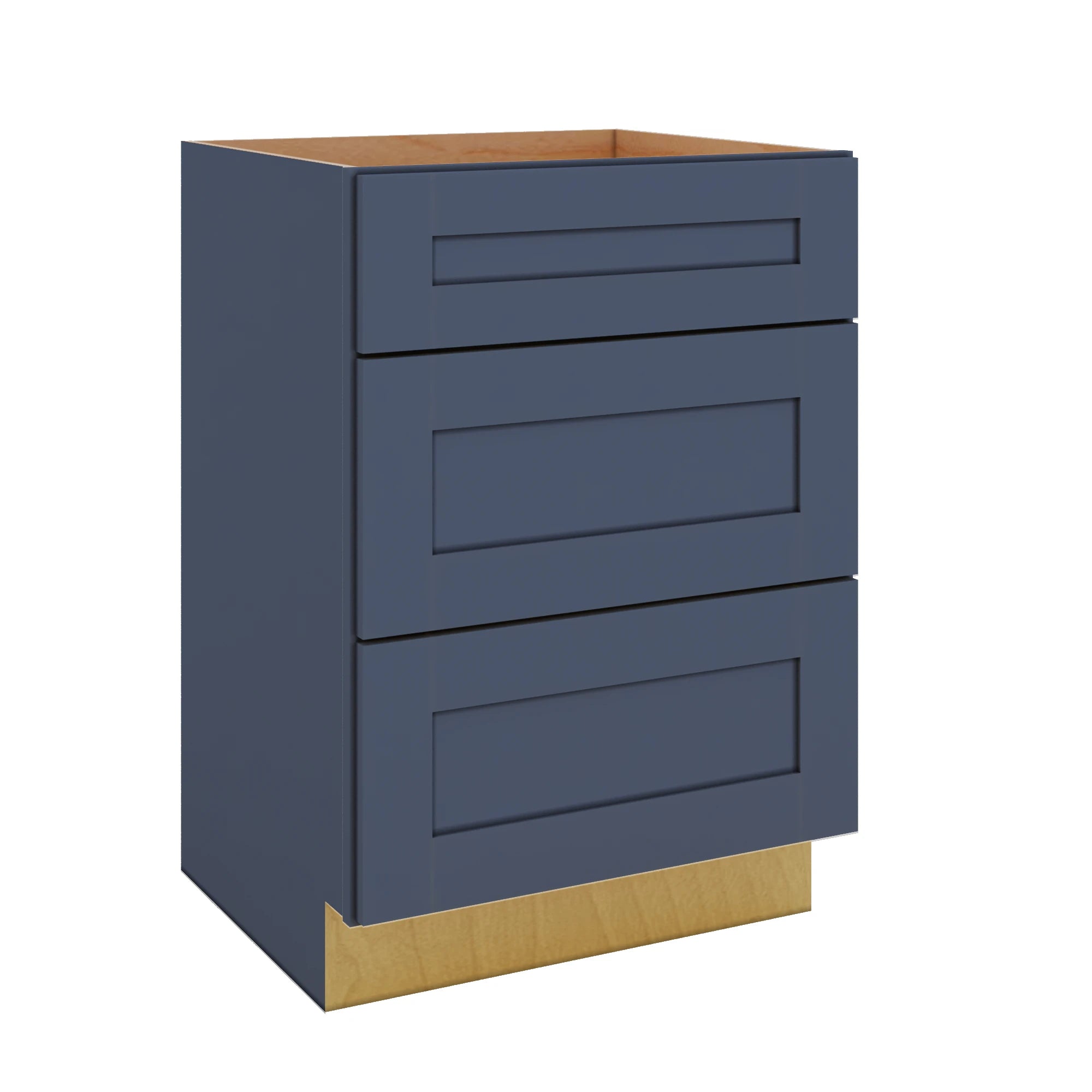 Modernform Cabinet Signature Blue 24" W X 34 1/2" H X 21" D Vanity Base with 3 Drawers