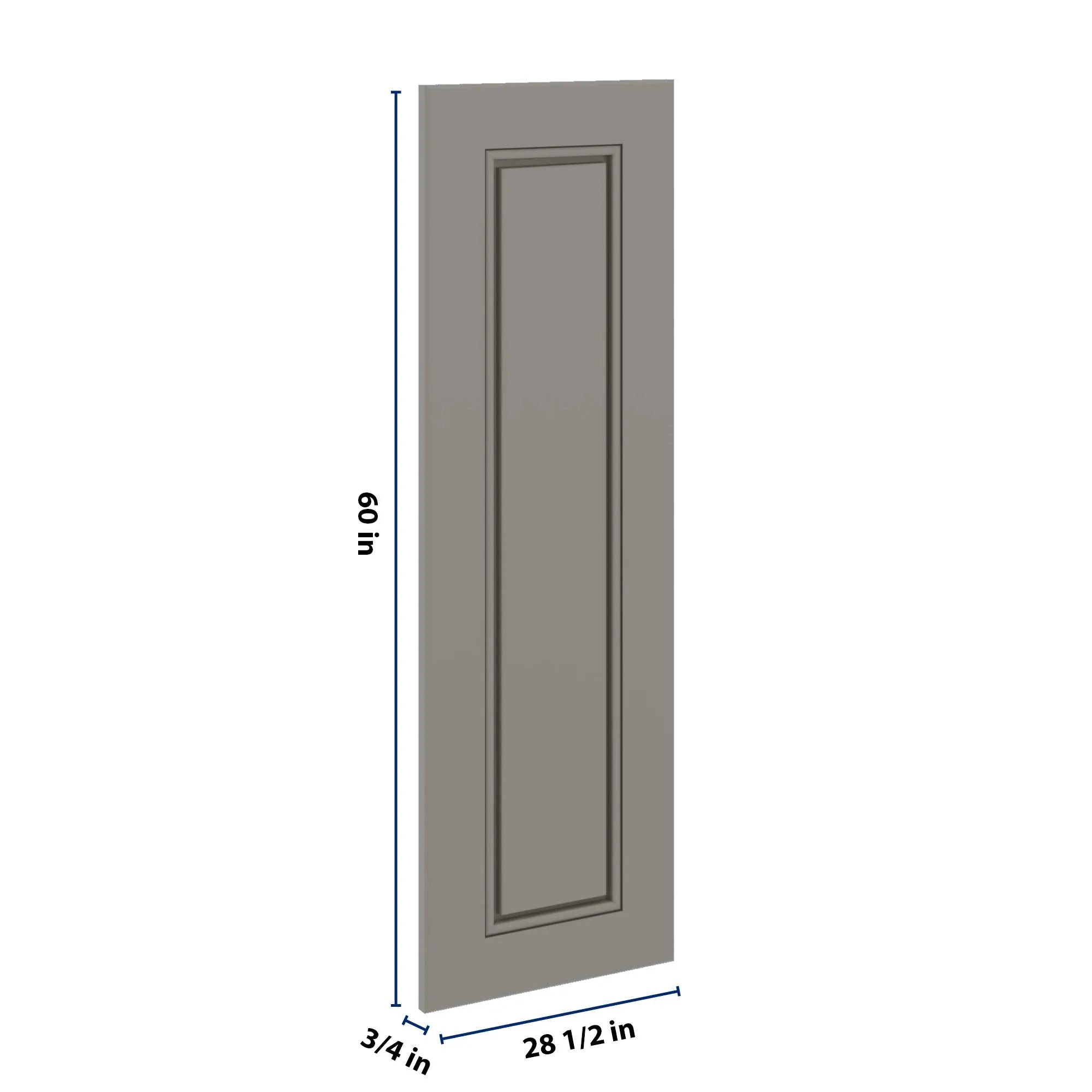 J&K Greige K3 Vanity Drawer Front 09" W x 28 1/2" H
