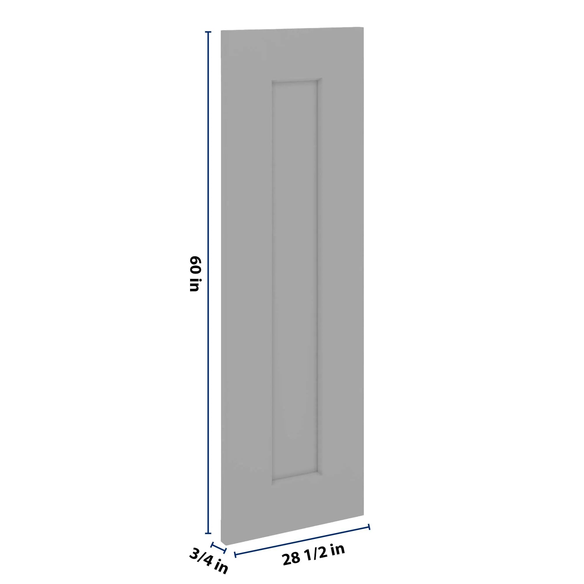 J&K Castle Grey S5 Vanity Drawer Front 09" W x 28 1/2" H