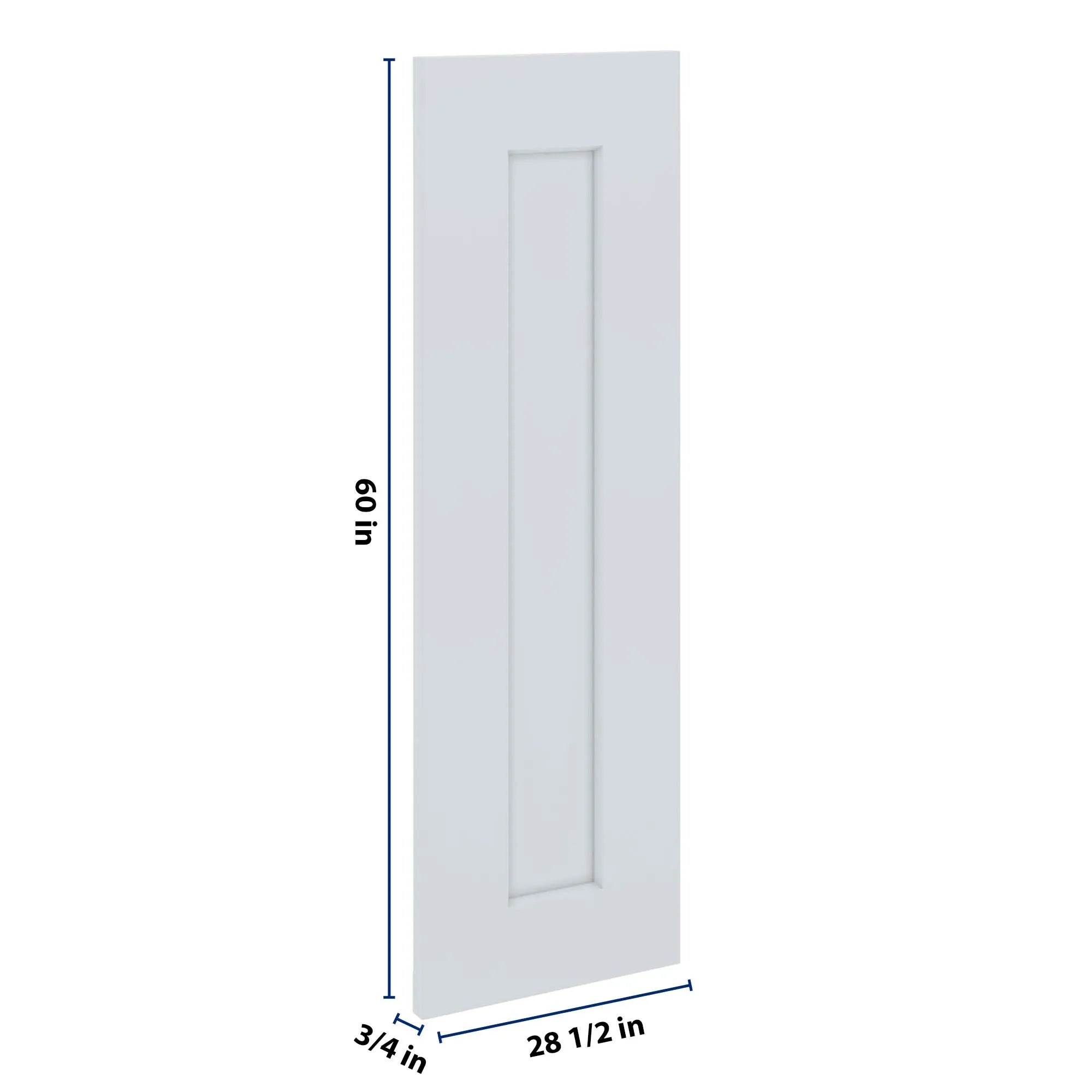 J&K White Shaker S8 Vanity Drawer Front 09" W x 28 1/2" H
