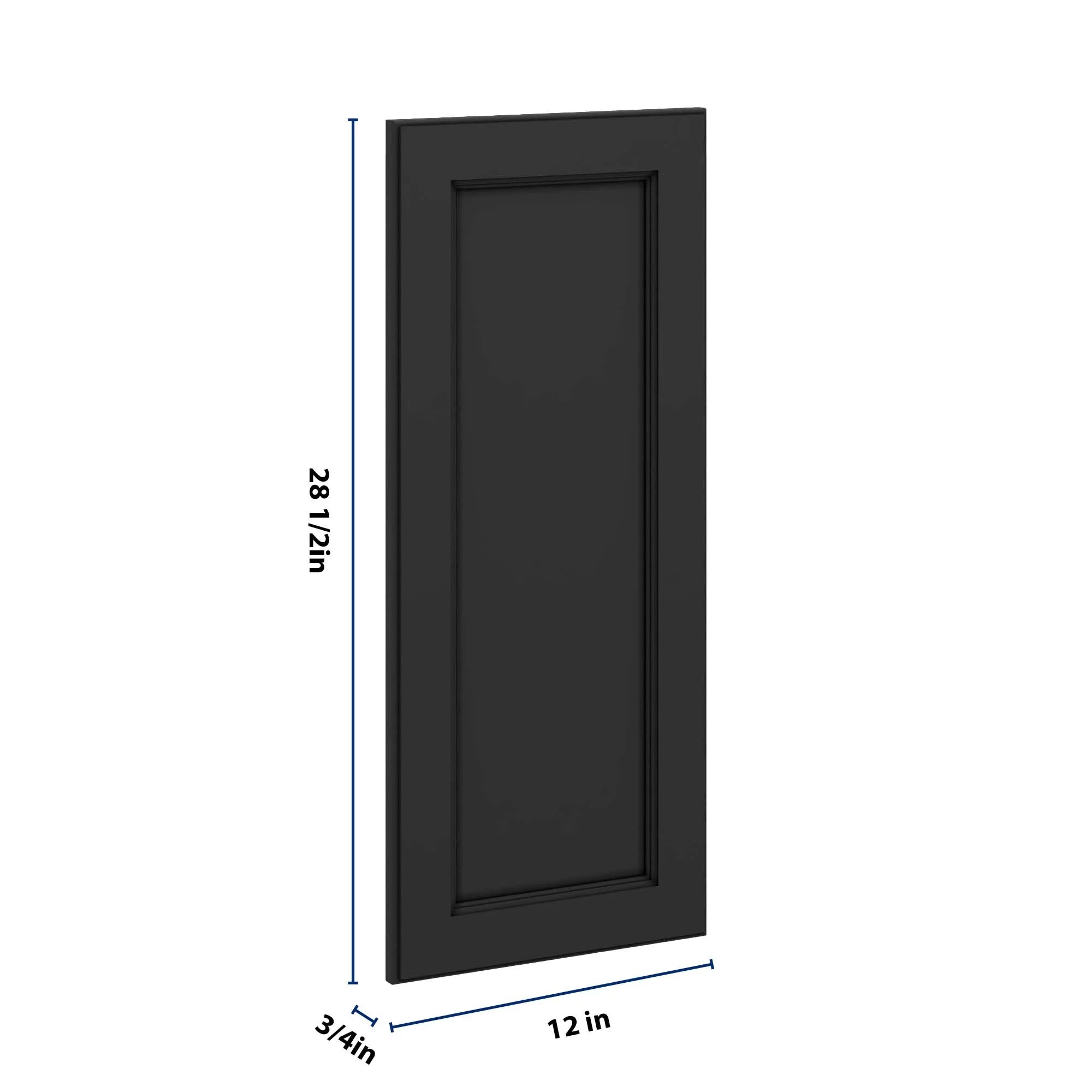 J&K Charcoal E2 Vanity Drawer Front 12" W x 28 1/2" H