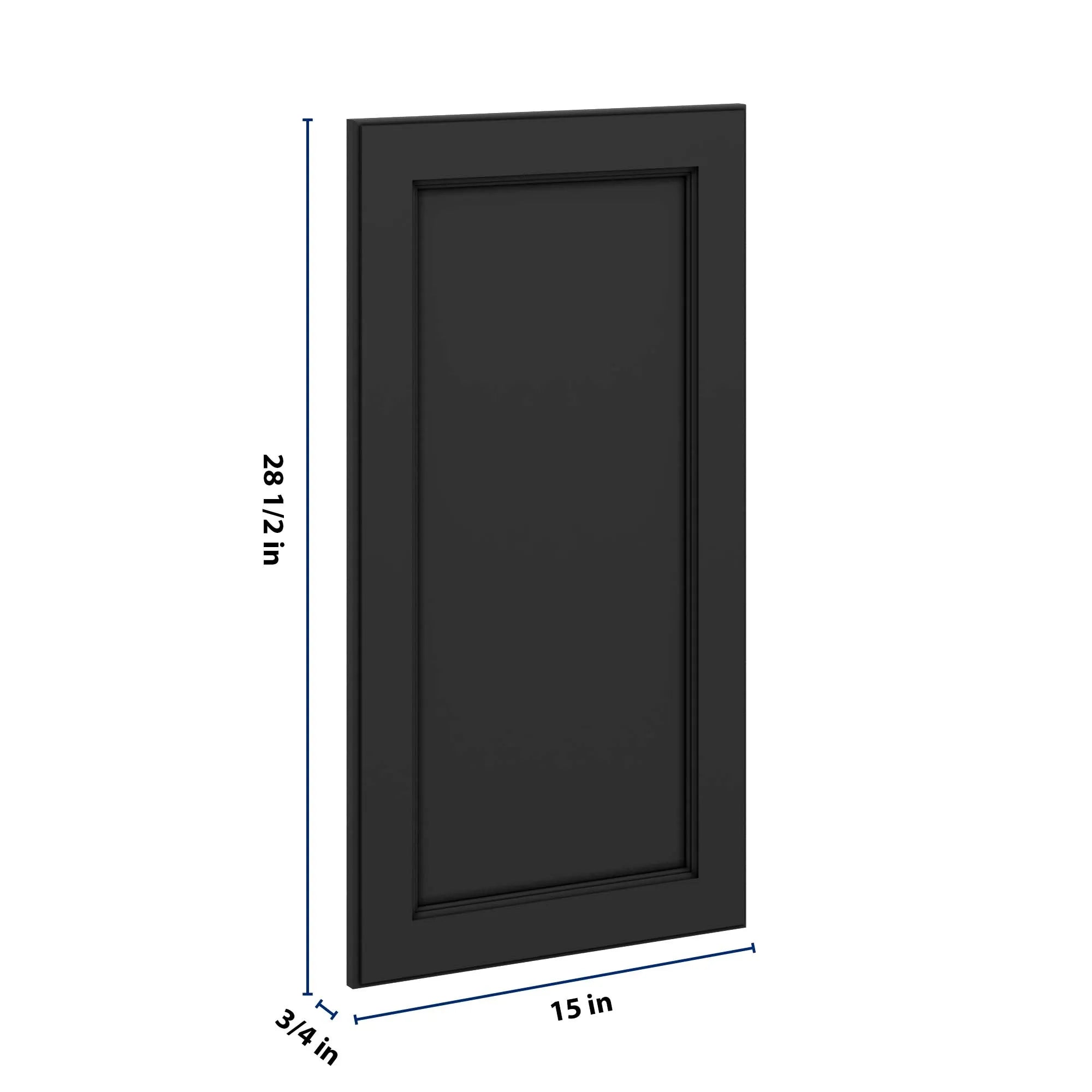 J&K Charcoal E2 Vanity Drawer Front 15" W x 28 1/2" H