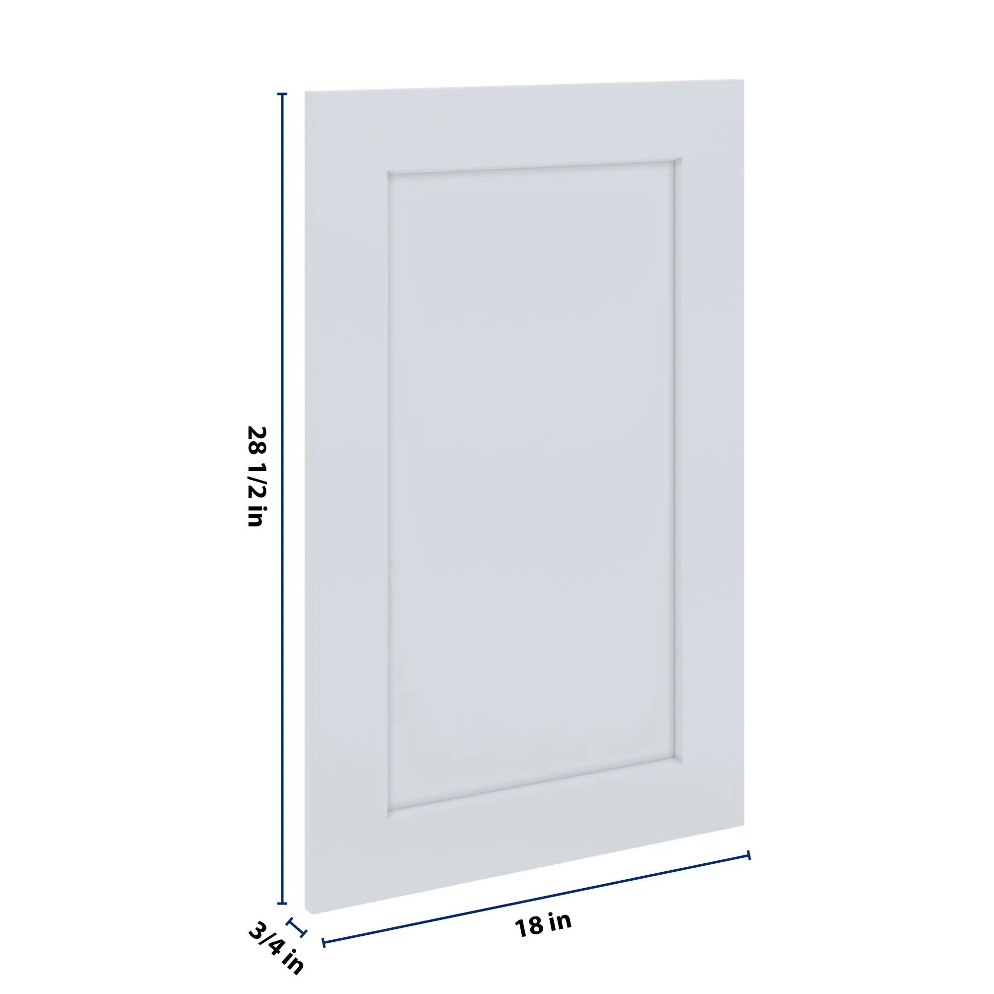 J&K White Shaker S8 Vanity Drawer Front 18" W x 28 1/2" H
