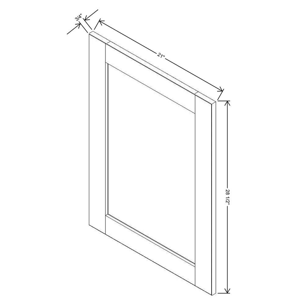 J&K Hazel H8 Vanity Drawer Front 21" W x 28 1/2" H