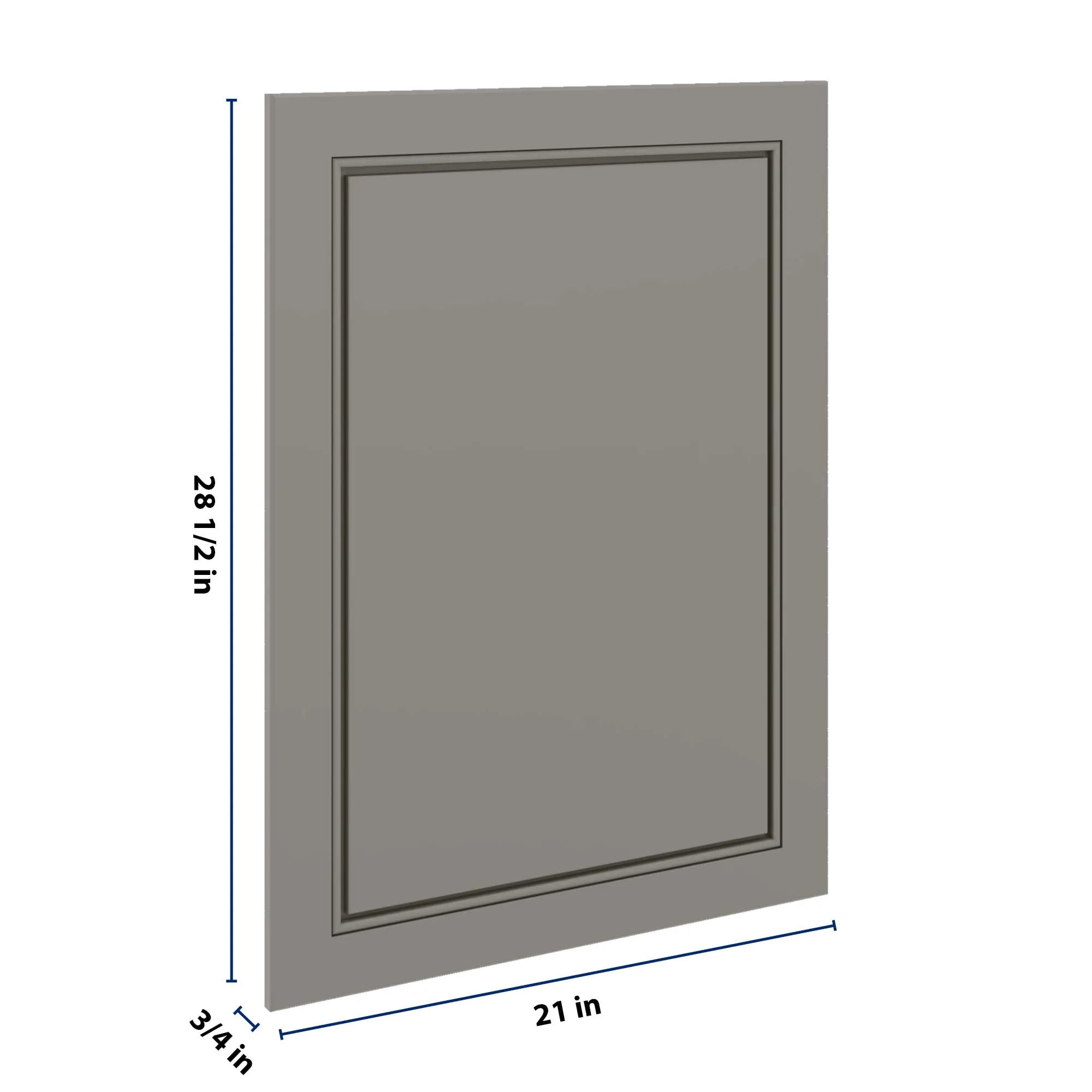 J&K Greige K3 Vanity Drawer Front 21" W x 28 1/2" H