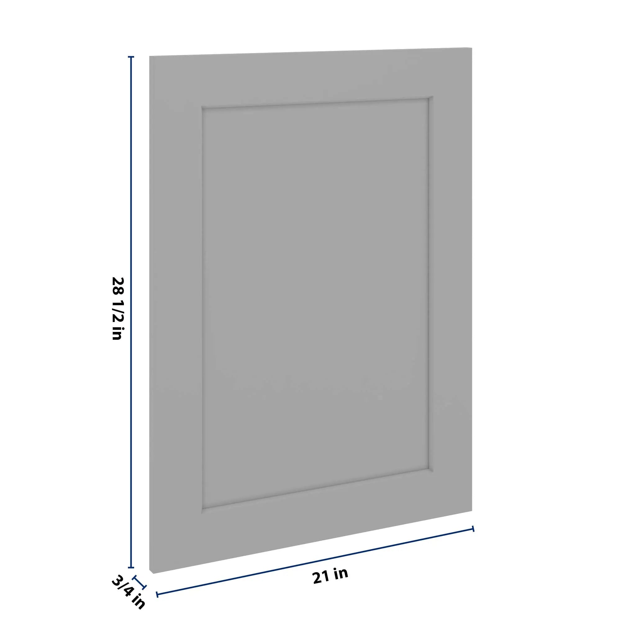 J&K Castle Grey S5 Vanity Drawer Front 21" W x 28 1/2" H