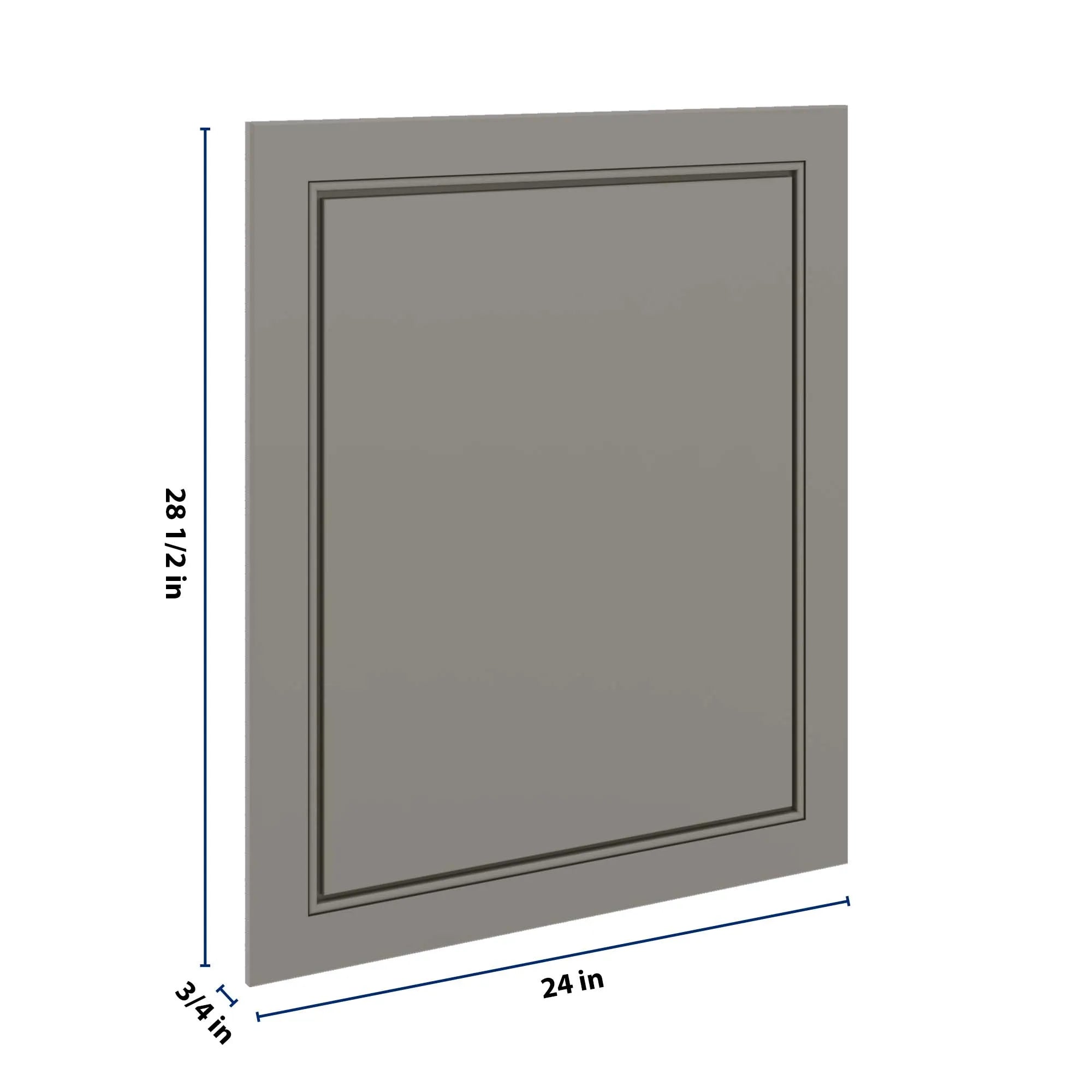 J&K Greige K3 Vanity Drawer Front 24" W x 28 1/2" H