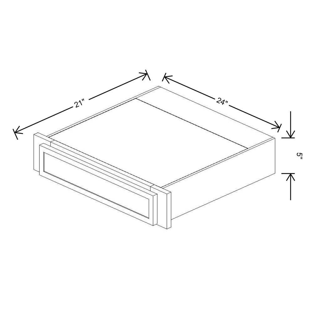 Cubitac Imperial Madison Hazelnut 5"W Desk Drawer 24'' {18" Drawer}