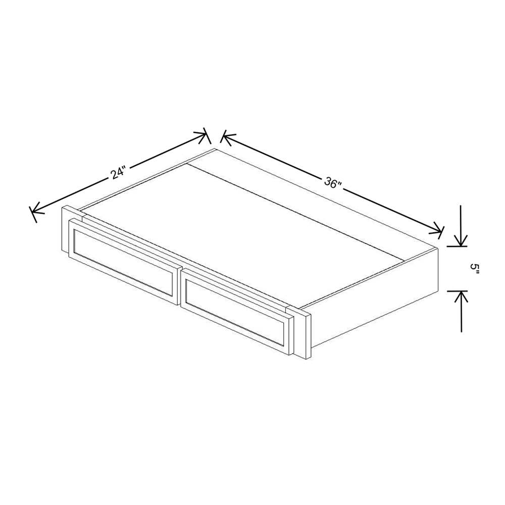 Cubitac Imperial Madison Hazelnut 5"W Desk Drawer 36'' {30" Drawers}