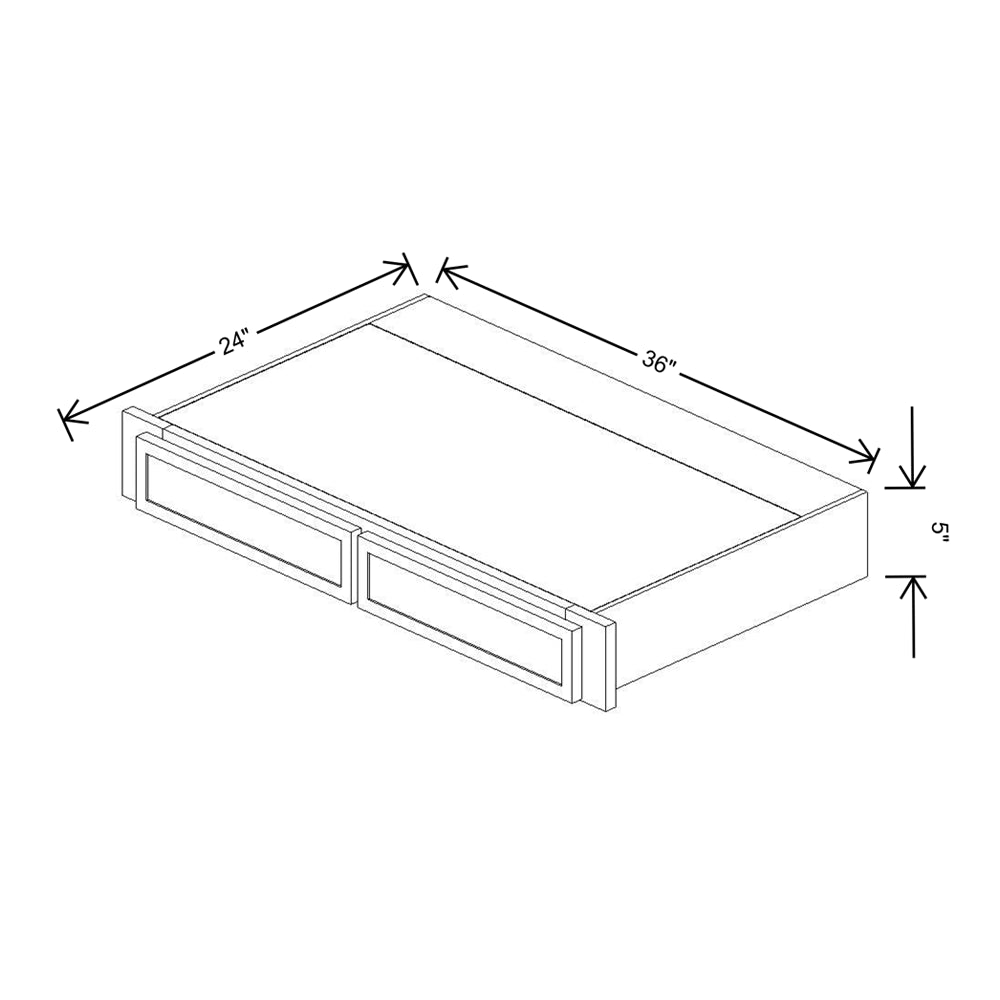 Cubitac Imperial Artisan Moss 36"W X 21"D X 5"H Desk Drawer