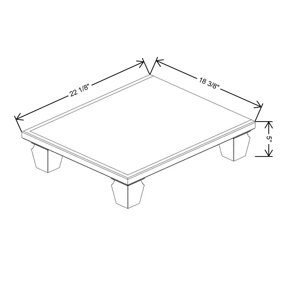 Fabuwood Allure Luna Desert Oak 18 3/8" W X 5" H X 22 1/8" D Vera Platform With Cove Feet For TP1821