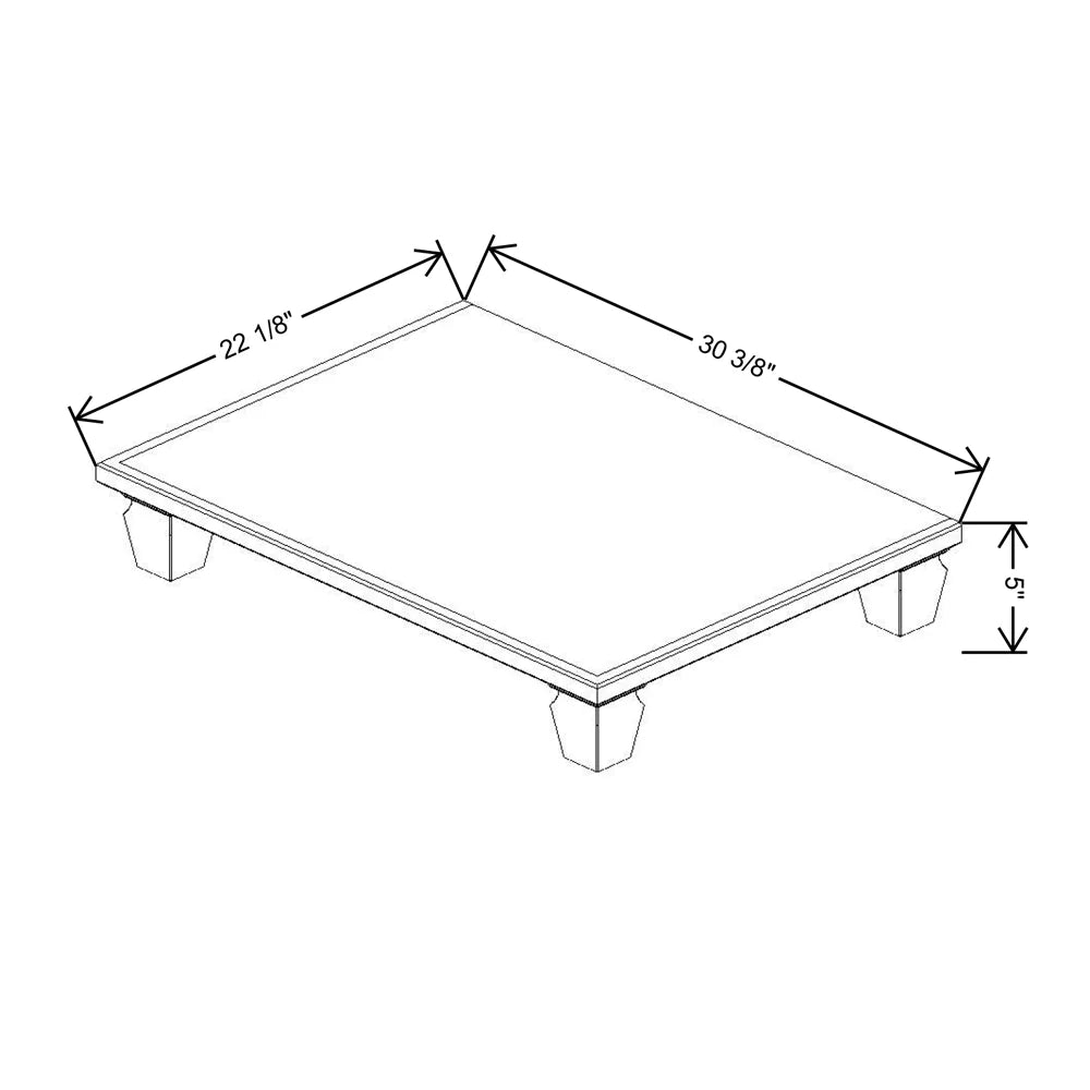 Fabuwood Allure Luna Desert Oak 30 3/8" W X 5" H X 22 1/8" D Vera Platform With Cove Feet For V30