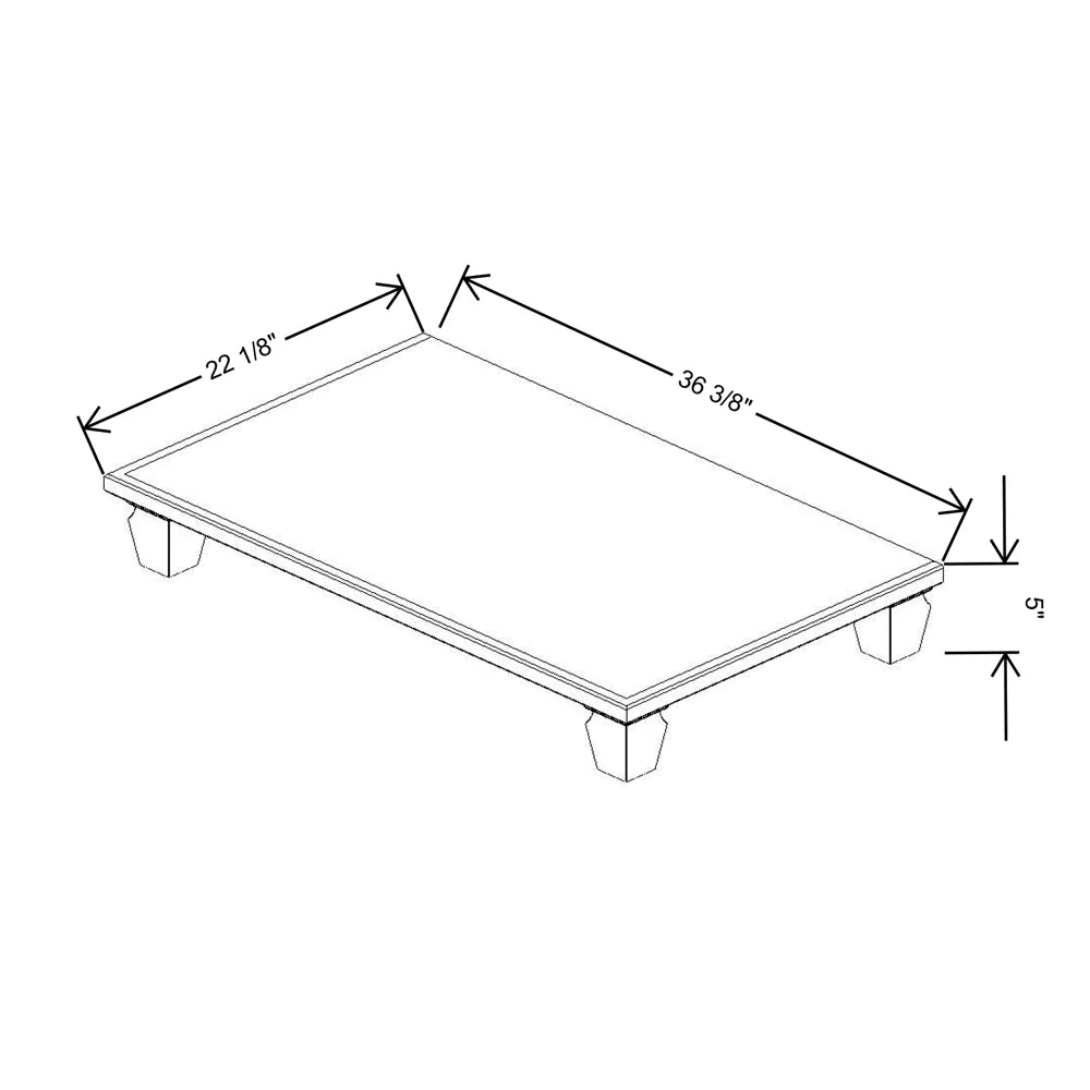 Fabuwood Allure Luna Desert Oak 36 3/8" W X 5" H X 22 1/8" D Vera Platform With Cove Feet For V36