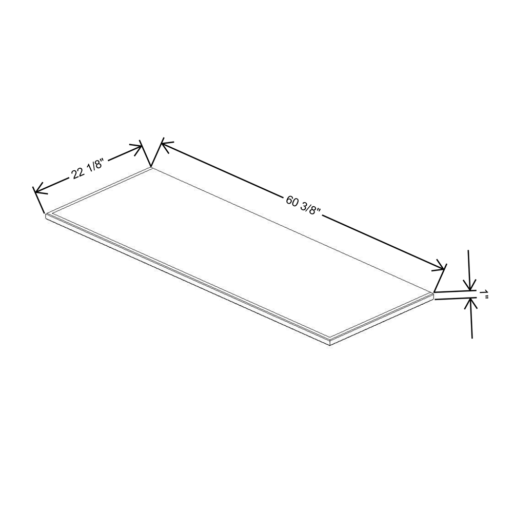 Fabuwood Allure Imperio Nickel 60"W & 22"D Vera Platform For V60