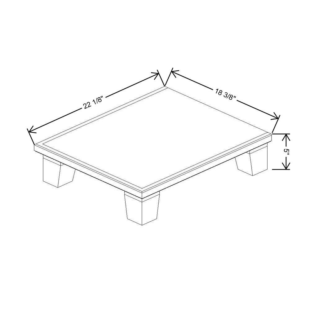 Fabuwood Allure Fusion Timber 18 3/8" W X 5" H X 22 1/8" D Vera Platform With Taper Feet For TP1821