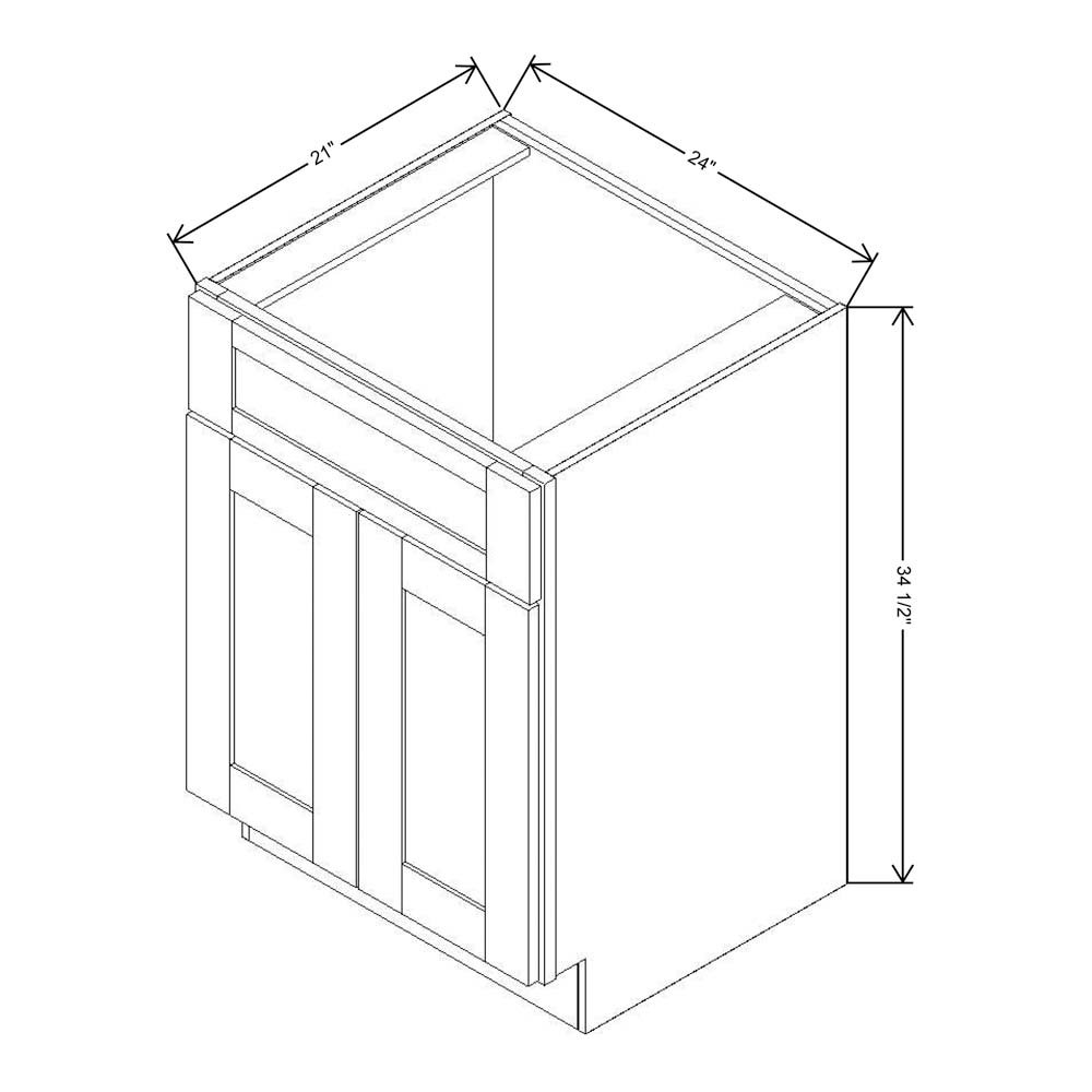 Fabuwood Quest Discovery Frost 24"W X 34 1/2"H Vanity Base