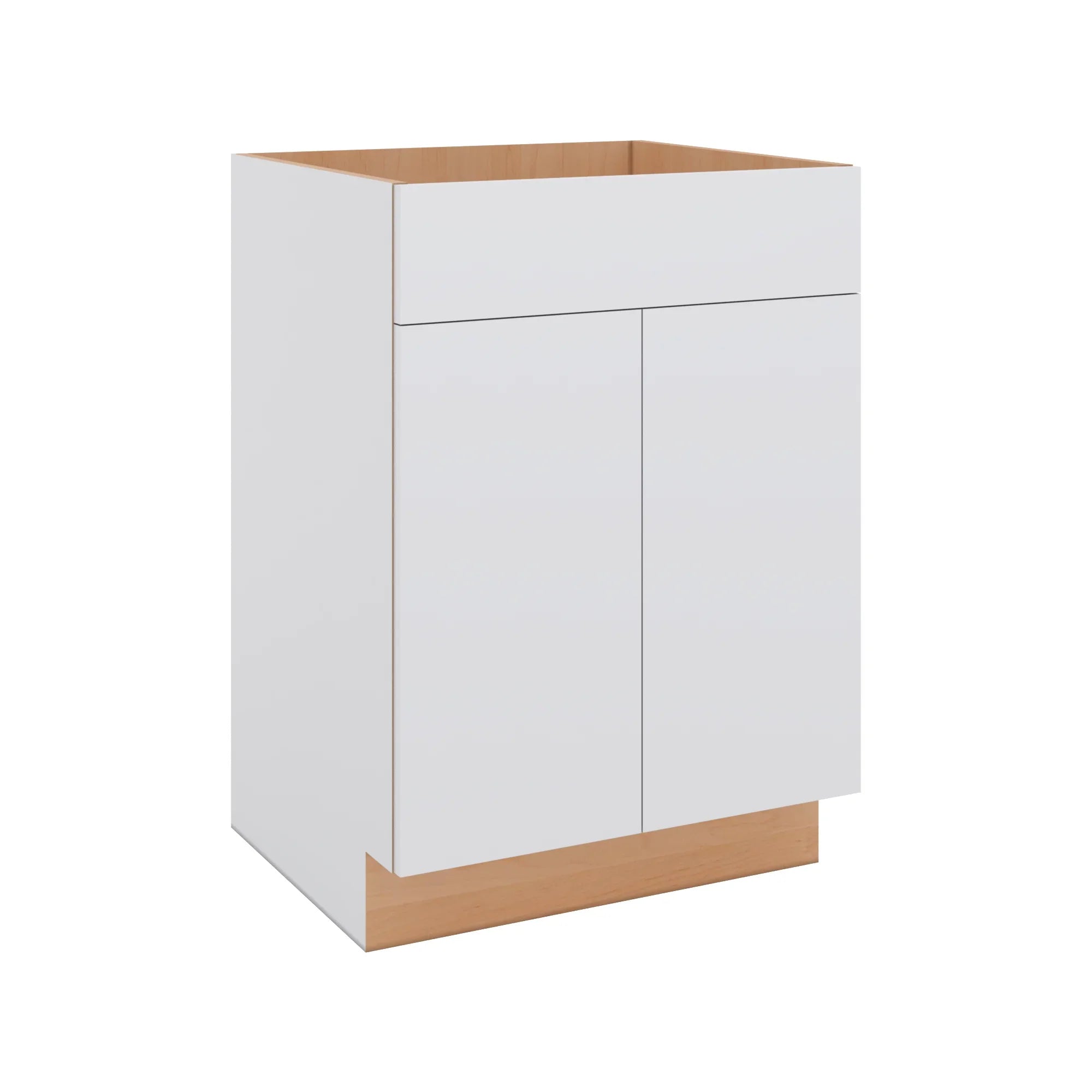 Modernform Cabinet Matte White 24" W X 34 1/2" H X 21" D Vanity Sink Base 2 Doors/1 False Front