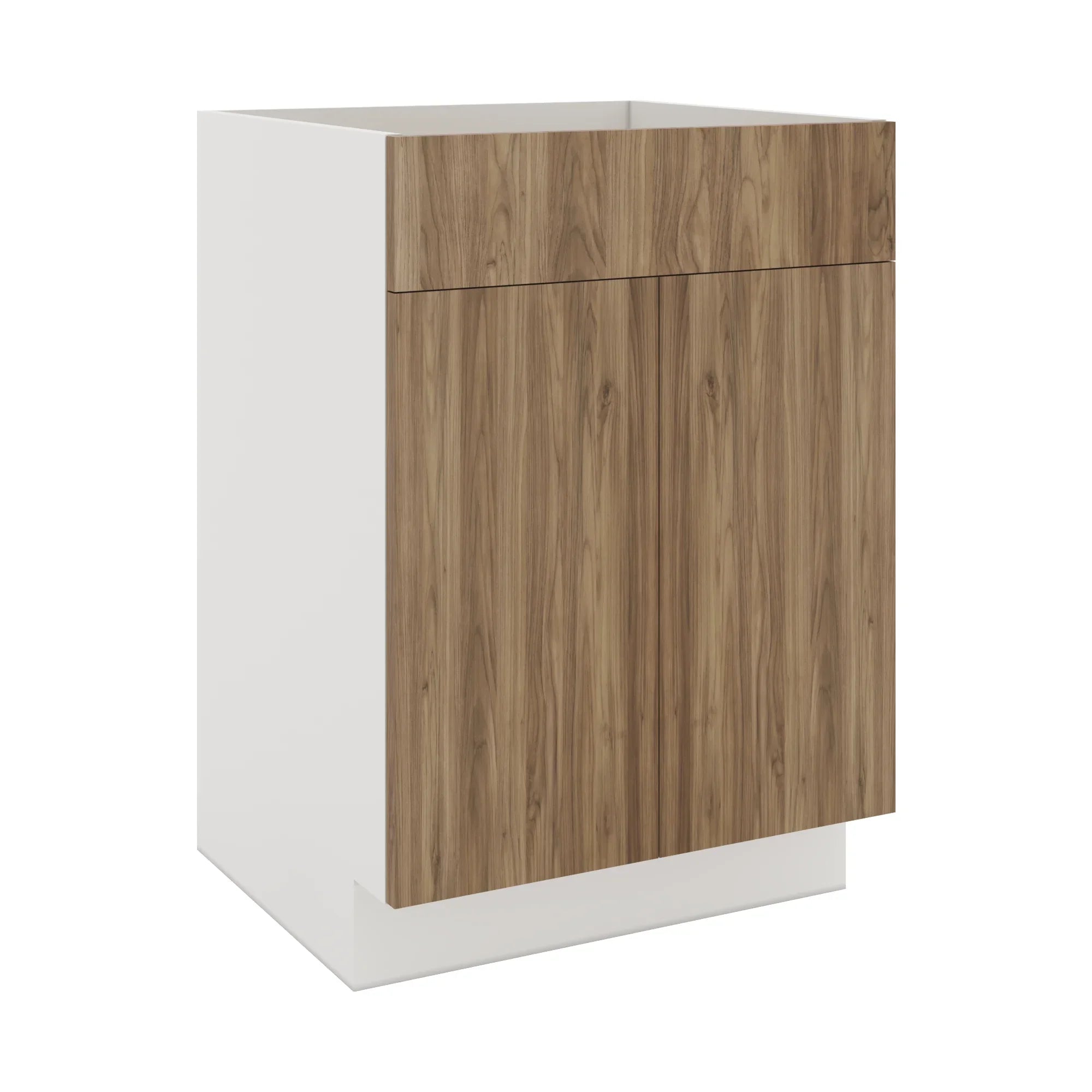 Modernform Cabinet Walnut 24" W X 34 1/2" H X 21" D Vanity Sink Base 2 Doors/1 False Front