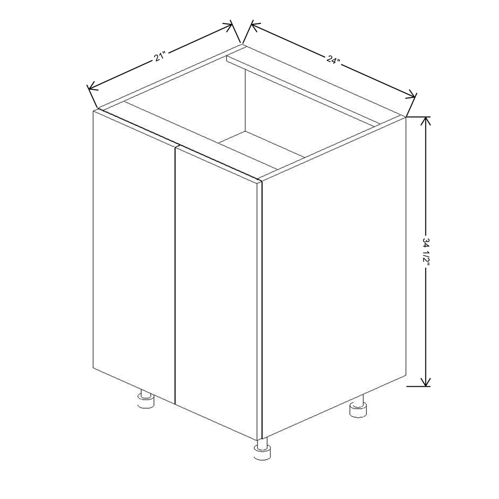 Fabuwood Illume Tuscany Olmo 3  24" Width Double Door