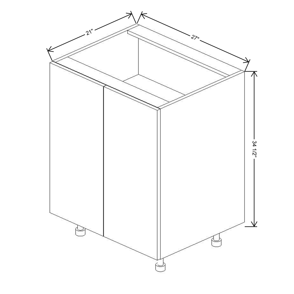 Fabuwood Illume Catalina Bianco Gloss 2 27" Width Double Door