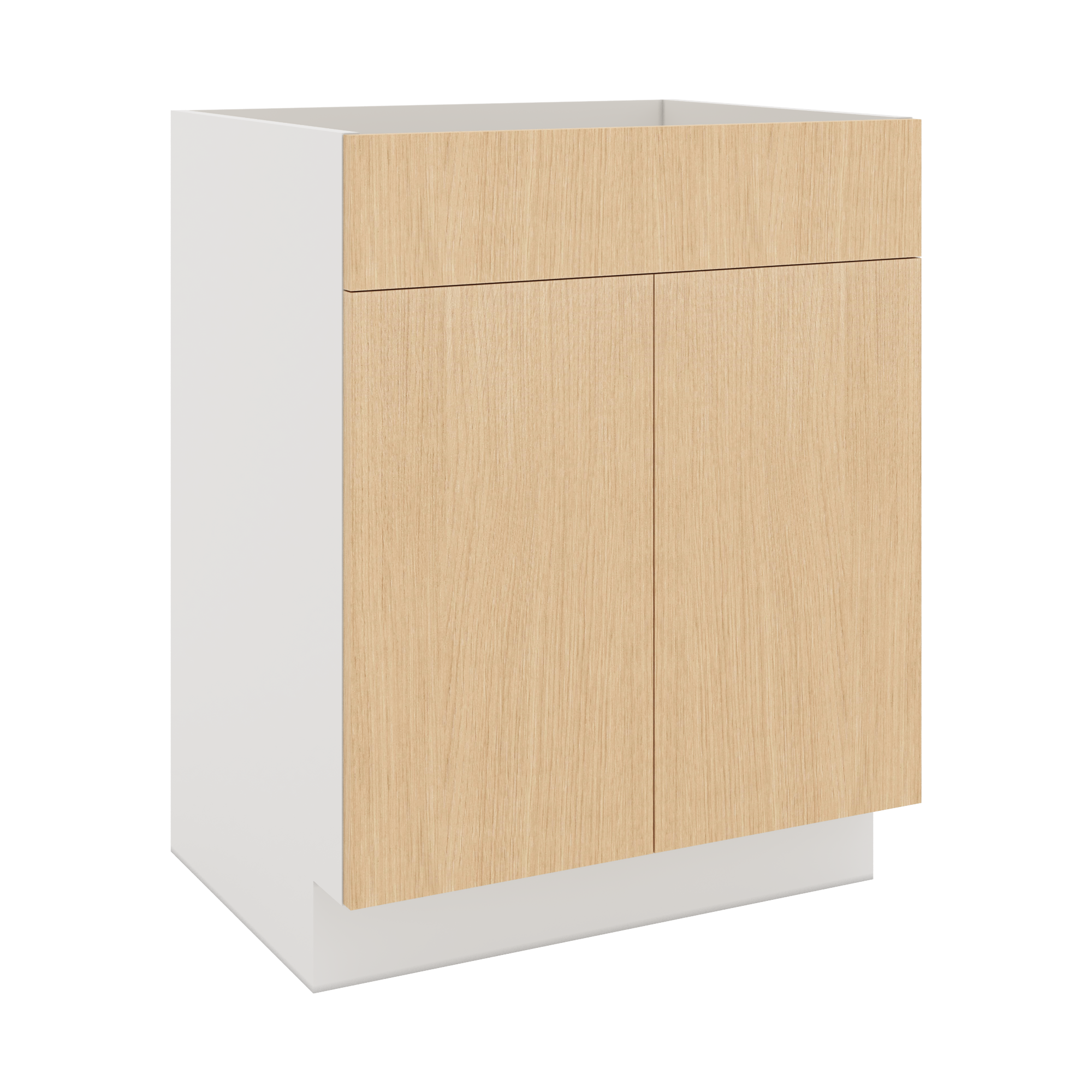 Modernform Cabinet Natural Oak 27" W X 34 1/2" H X 21" D Vanity Sink Base 2 Doors/1 False Front