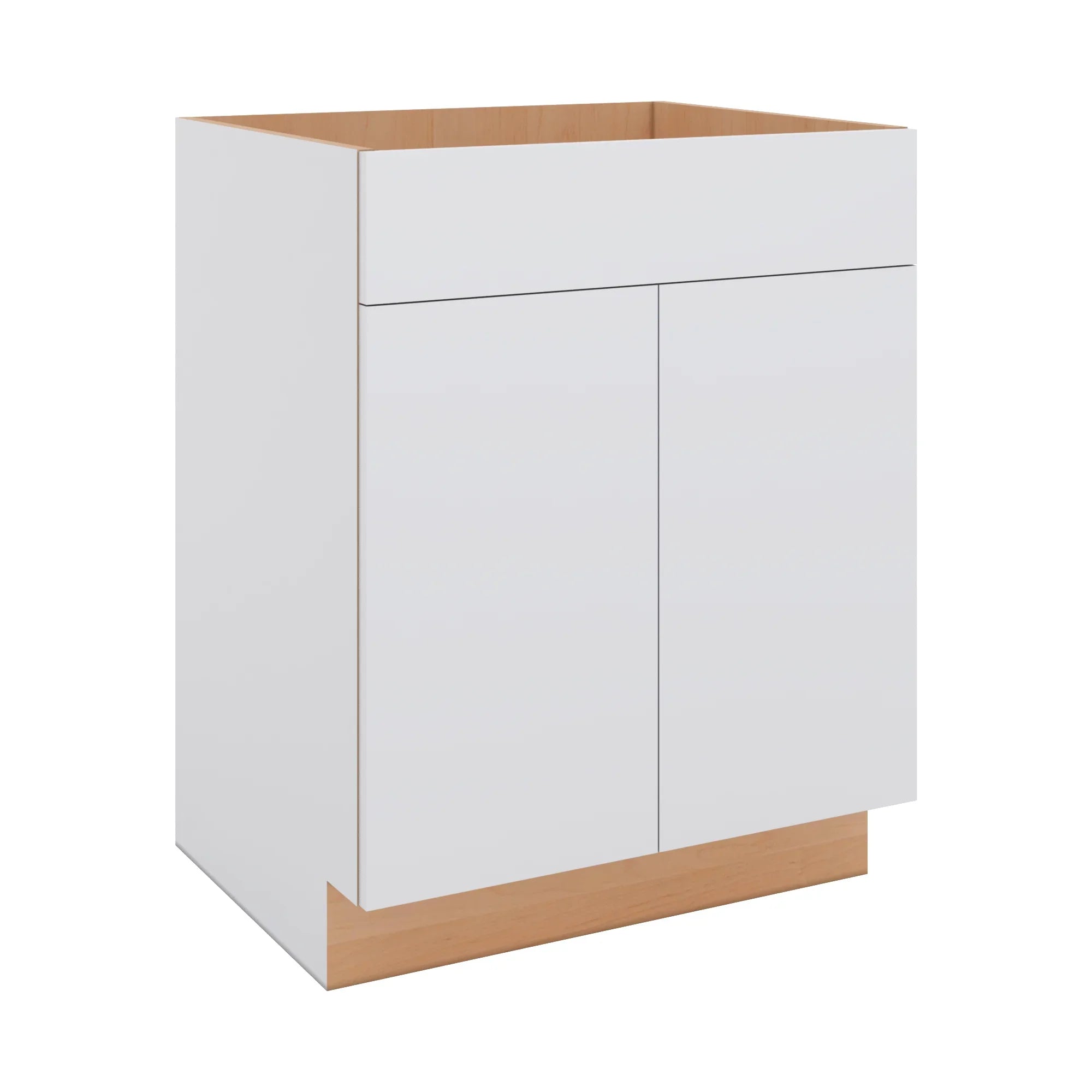 Modernform Cabinet Matte White 27" W X 34 1/2" H X 21" D Vanity Sink Base 2 Doors/1 False Front