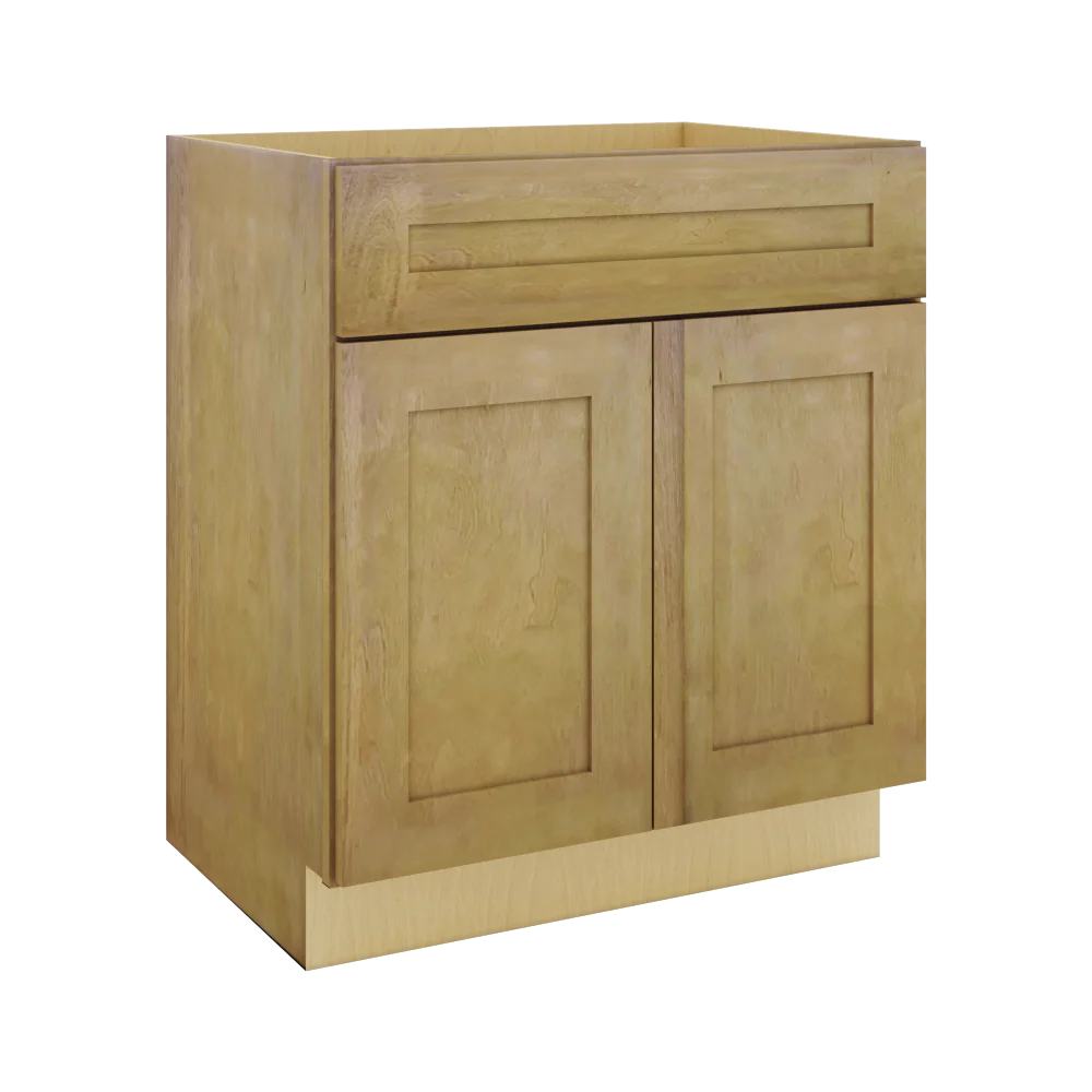 Modernform Cabinet Natural Shaker 30" W X 34 1/2" H X 21" D Sink Base 2 Doors/1 False Front